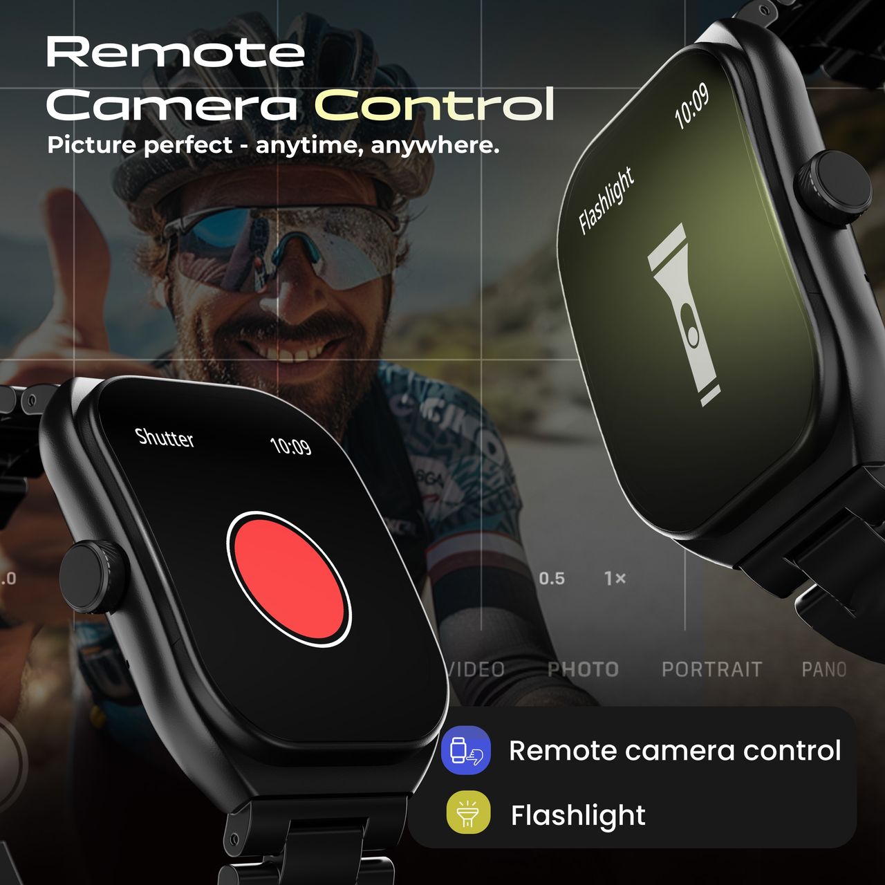 Boult Trail 2.01" 3D Curved Hd Display, Health Track Smartwatch (Metal Black Strap, Free Size)
