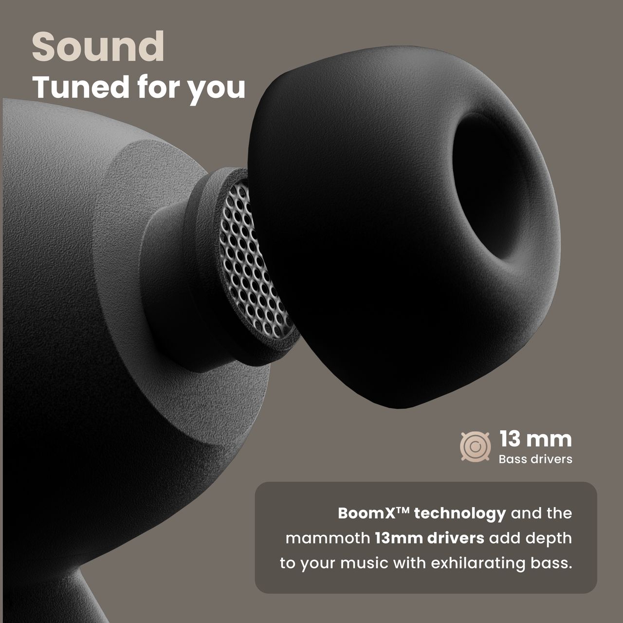 Boult Airbass Z35 with Zen Enc Mic | 32H Playtime | 5.3 Bluetooth | True Wireless | Graphite Black