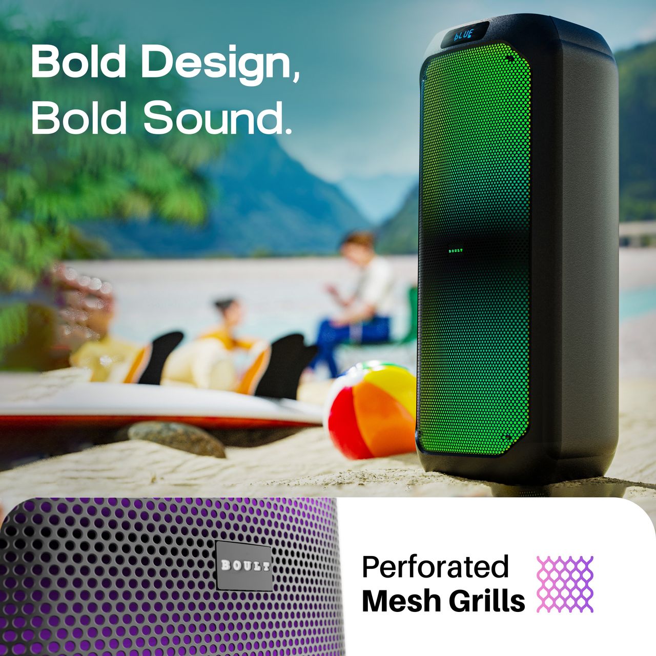 Boult Partybox X80 with Dynamic Rgb Led Panel | 80W Speaker | 5H Speaker