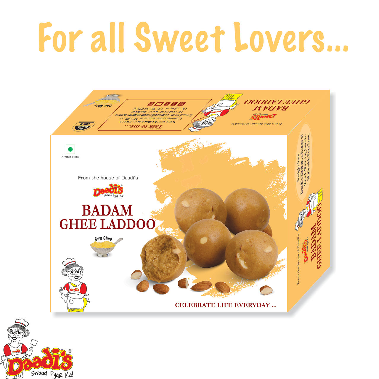 Daadi's Badam Laddoo Pure Ghee 200 g Combo