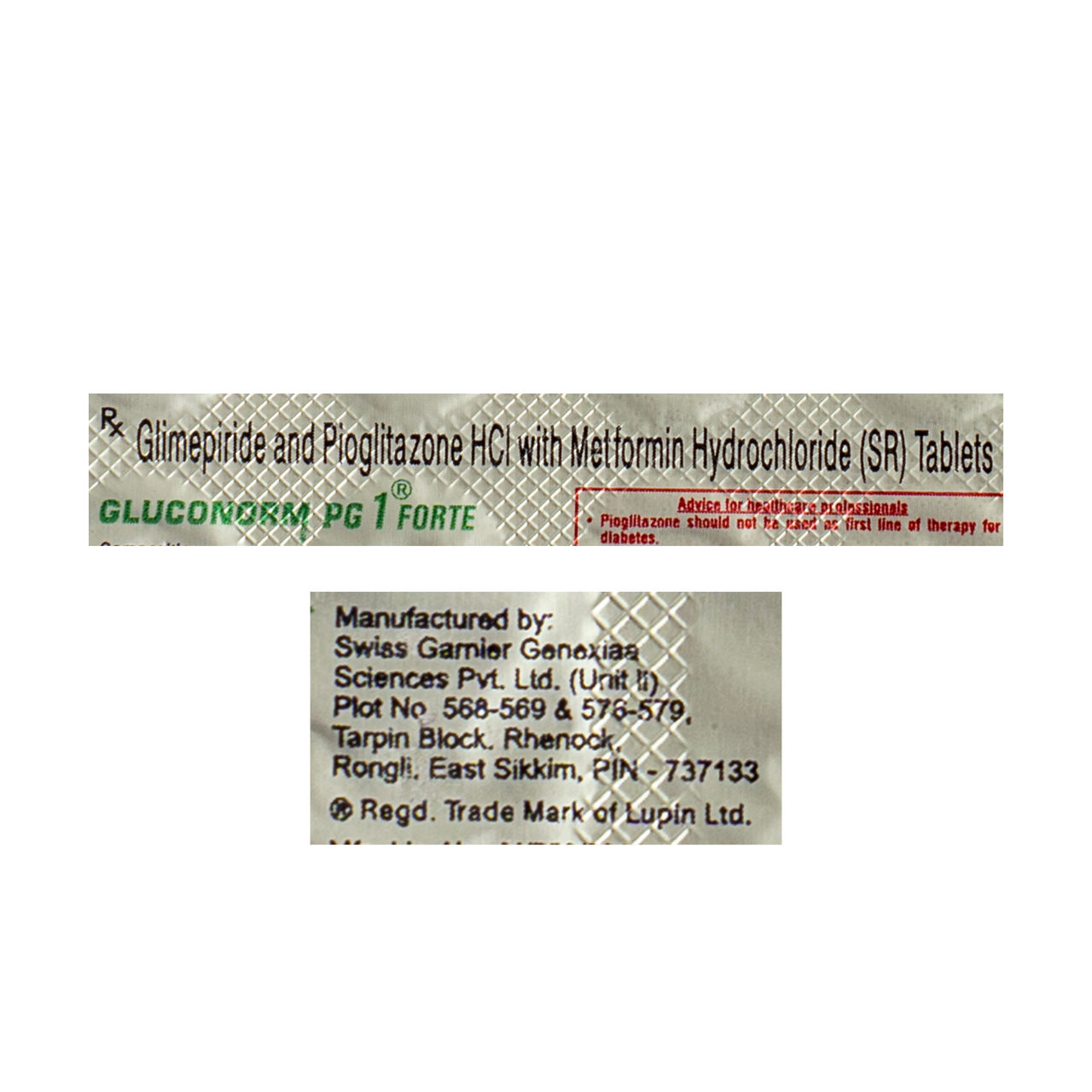 GLUCONORM PG 1 FORTE Tablets