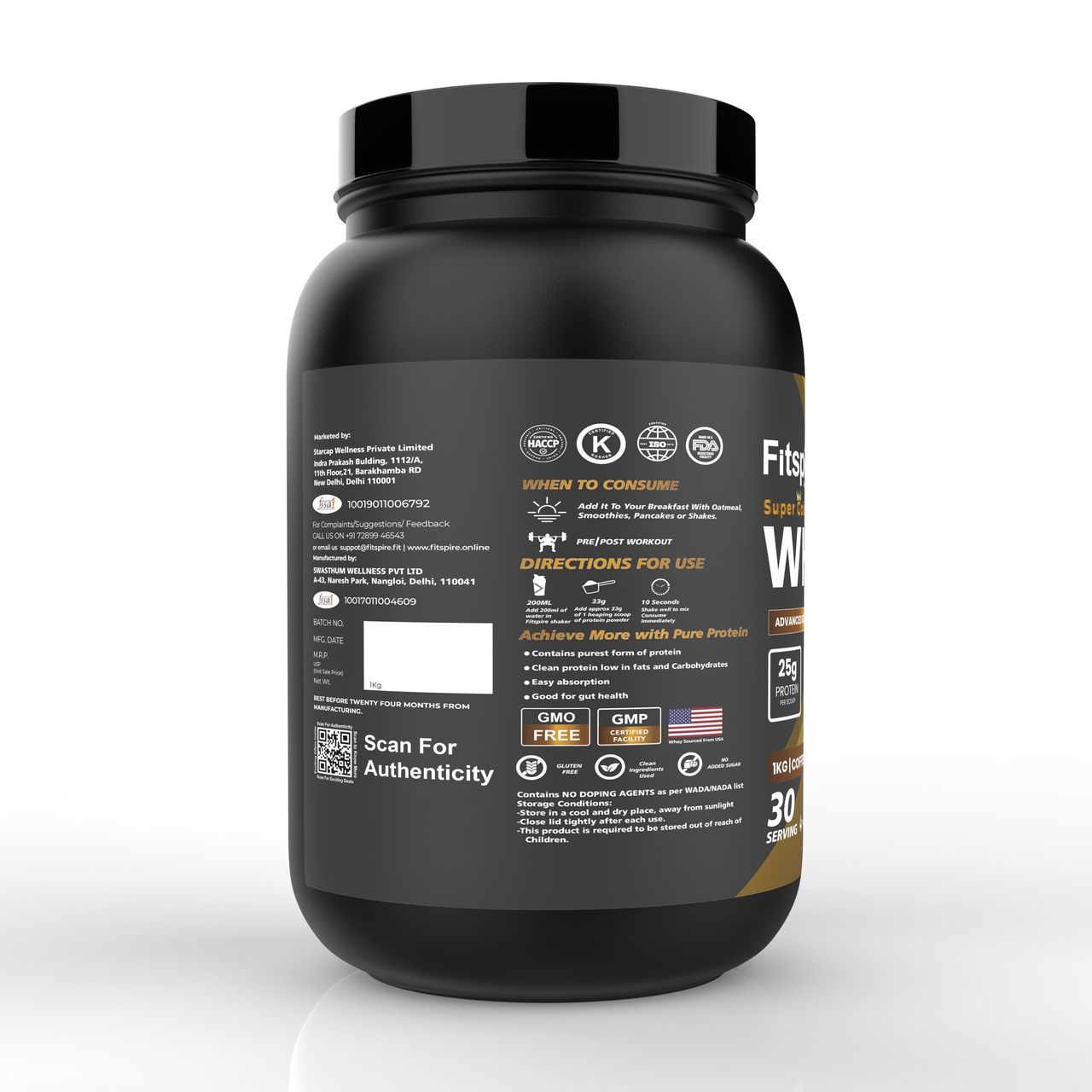 Fitspire Gold King Advance Isolate Whey Protein Coffee Royal With Creatine Lemon