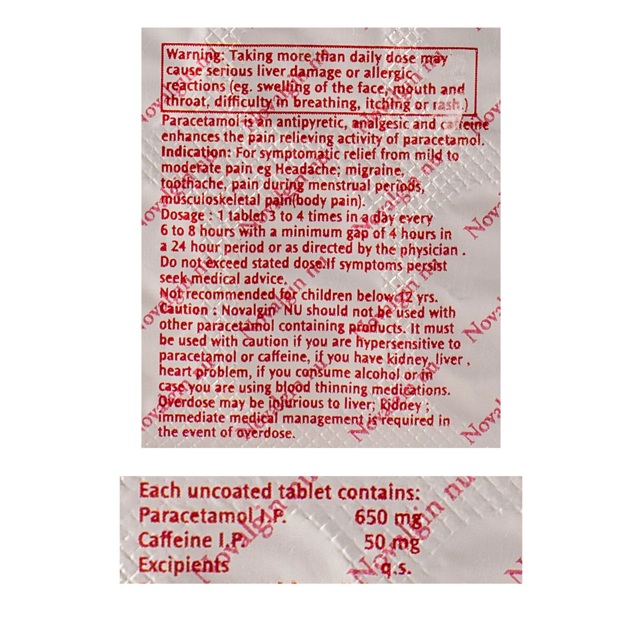 Novalgin NU Tablets