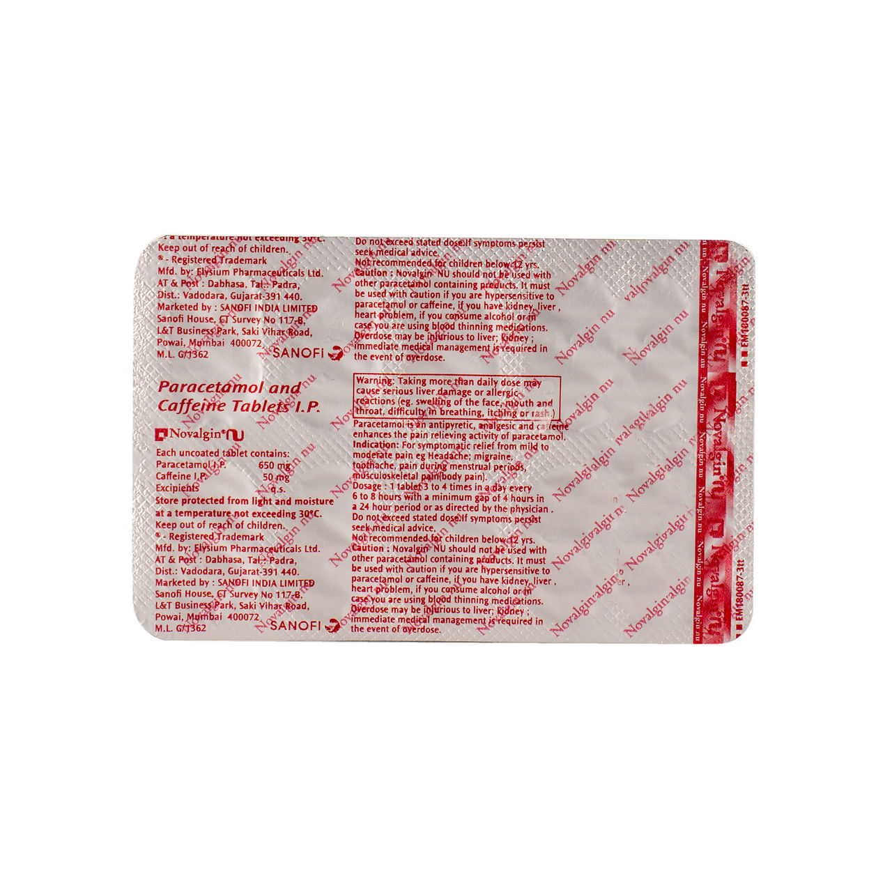 Novalgin NU Tablets