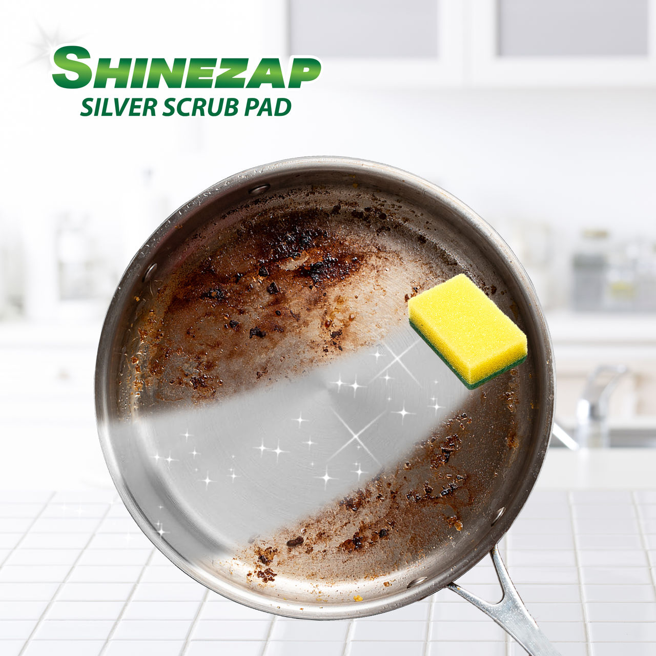 Shinezap Sponge Scrubber 2 pc X 2 Combo