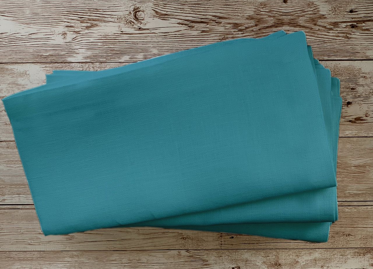 Lushomes Cloth Napkins - Teal Blue | Mitted Corners | 18 x 18 inch