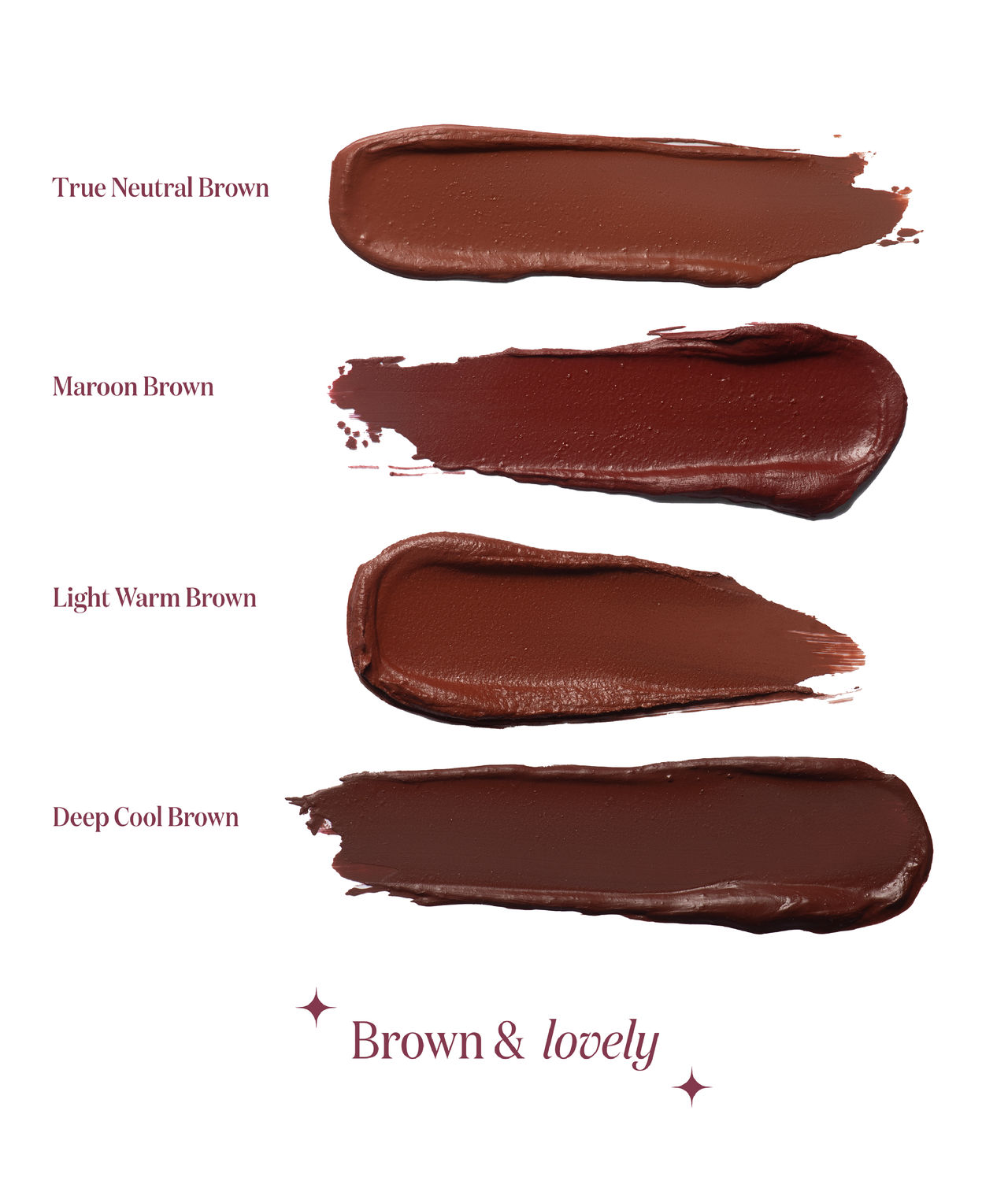 Gush Beauty Super Stack 4 in 1 Liquid Lipstick Stack | Conditioning & Pigmented | Everyday Browns | Shades Of Brown