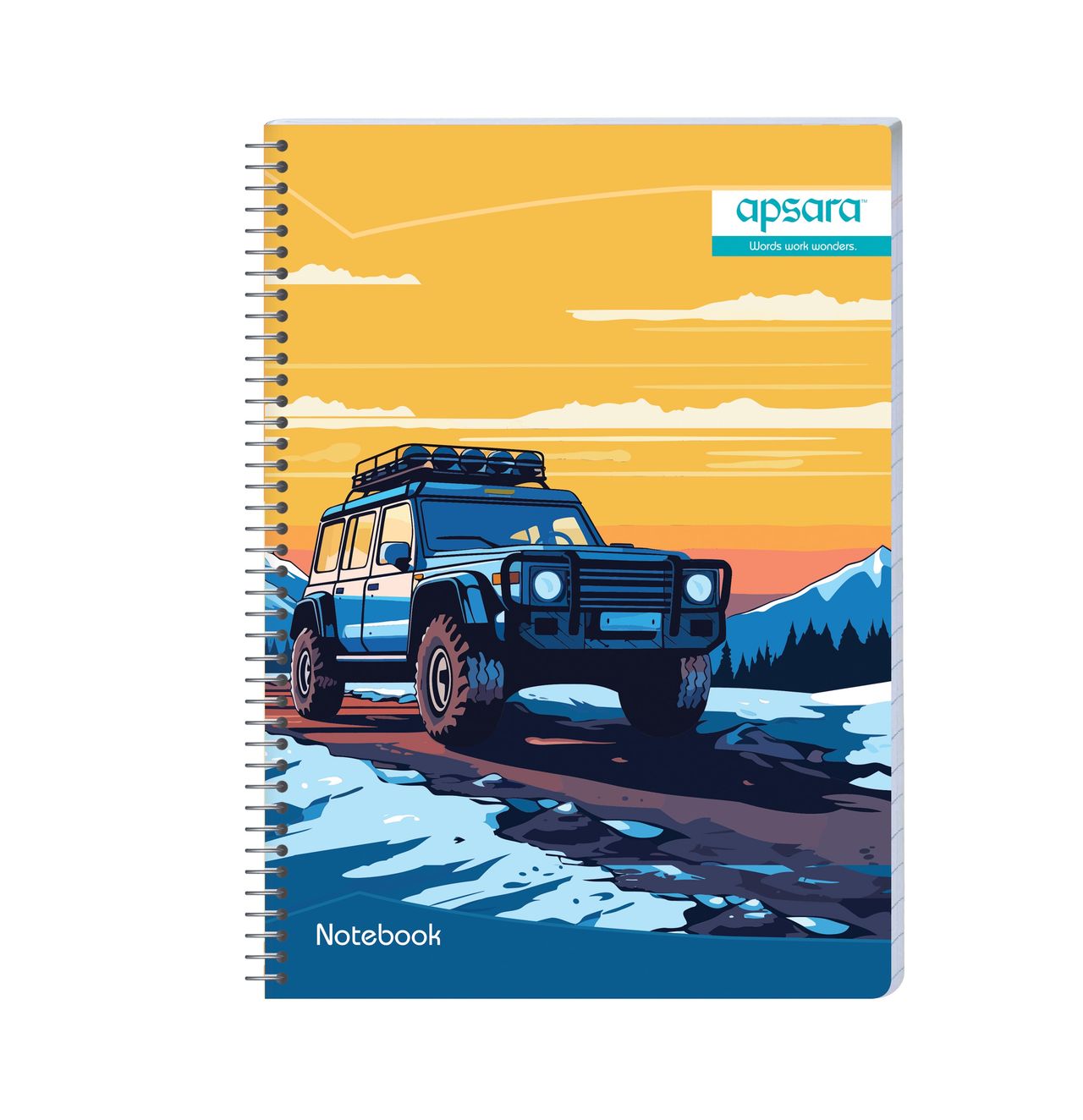 Apsara Spiral Notebook 1 Subject 24 x 18 160Pages Unruled 60gsm (Covers May Differ)