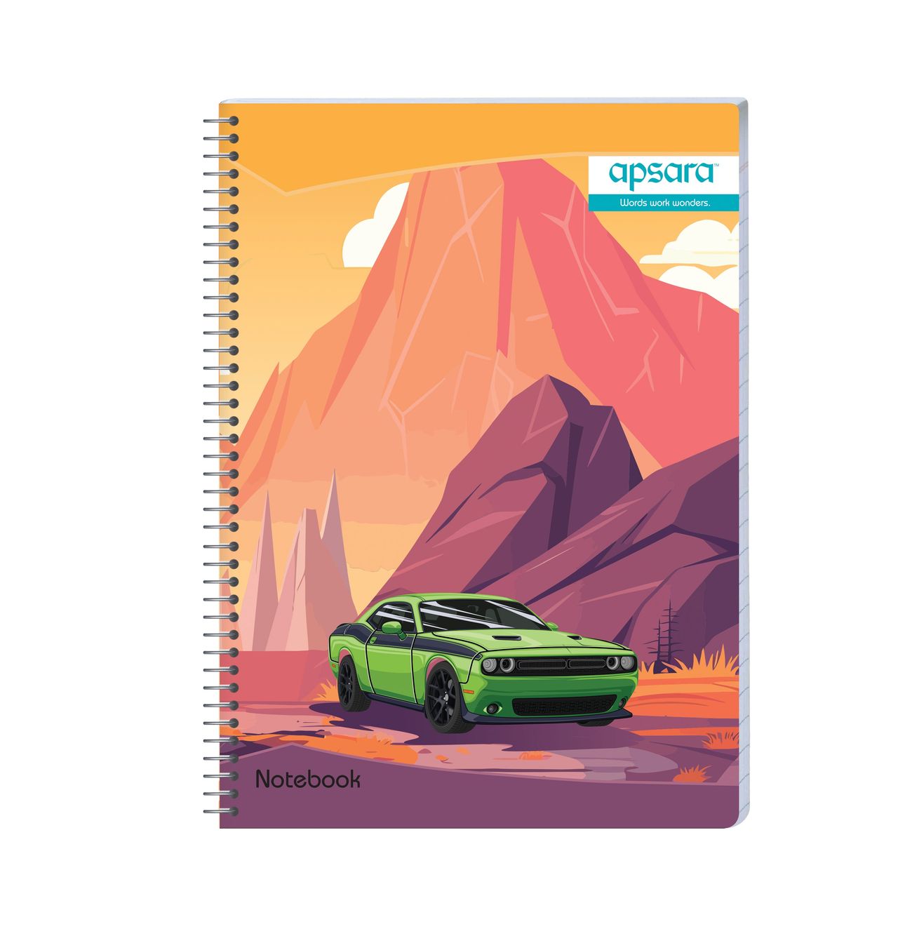 Apsara Spiral Notebook 1 Subject 24 x 18 200Pages Unruled 60gsm (Covers May Differ)
