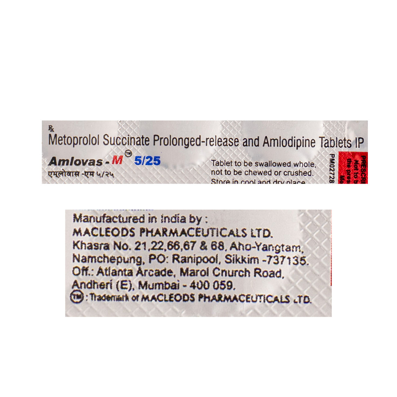 Amlovas - M 5/25 Tablets PR