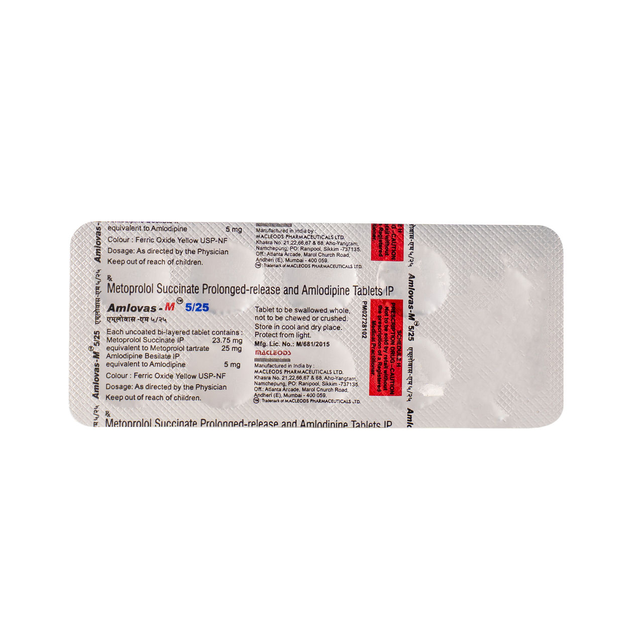 Amlovas - M 5/25 Tablets PR