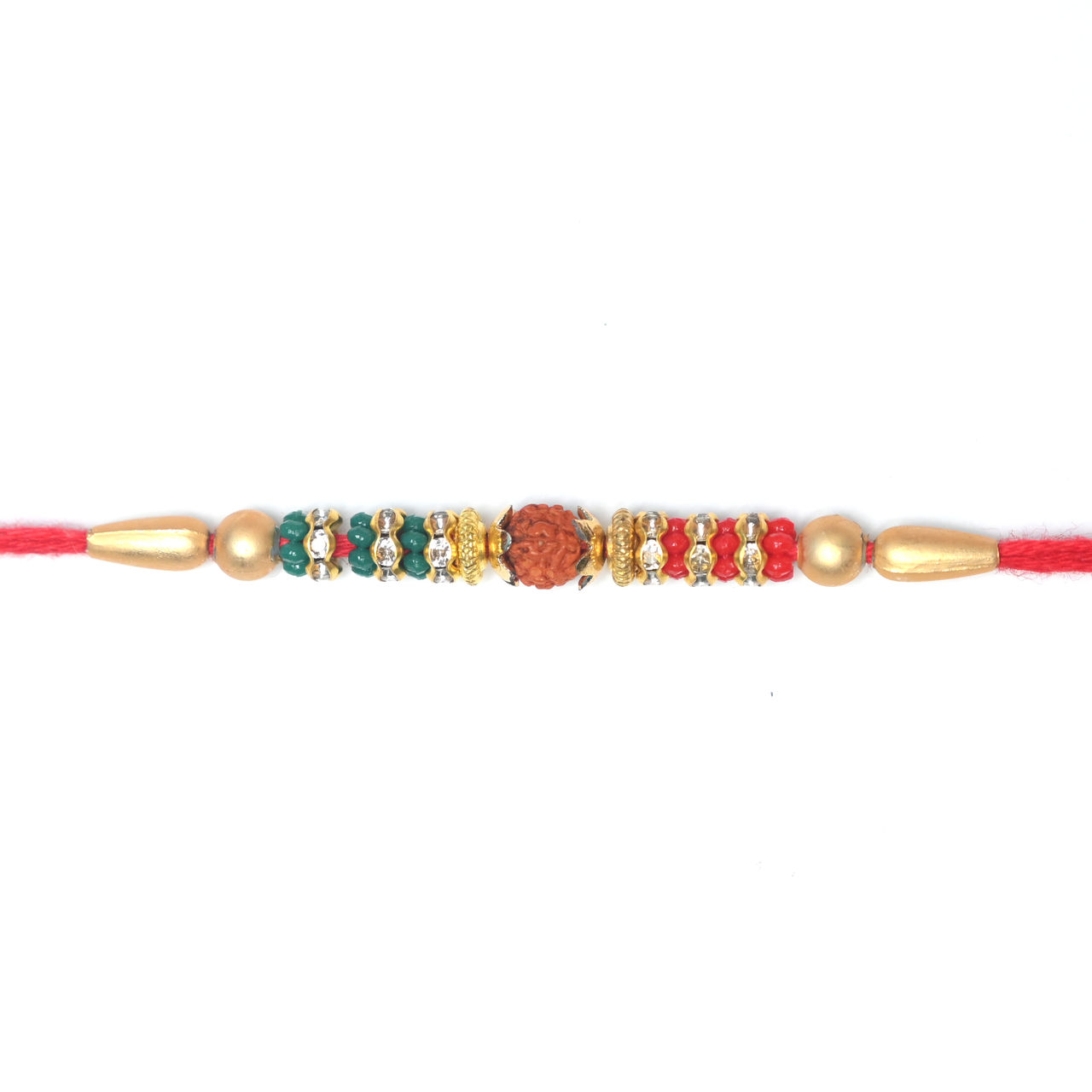 Aurum Rudhraksh Rakhi - Festive Colors