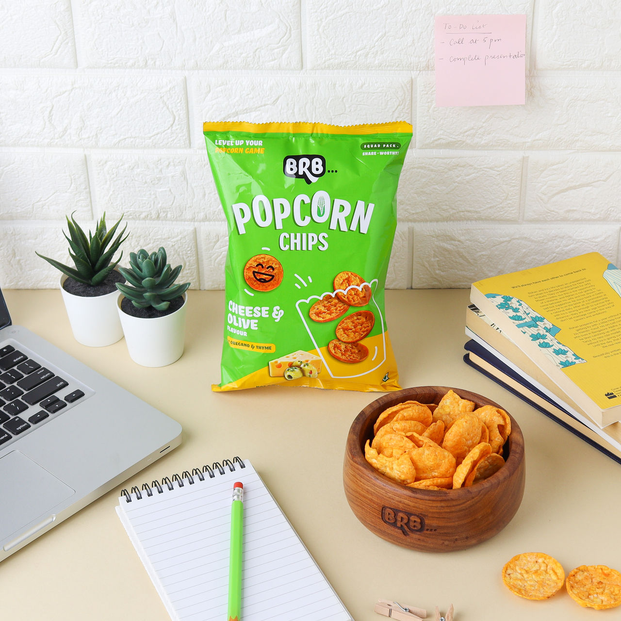 Brb Popcorn Chips - Cheese & Olive Flavour