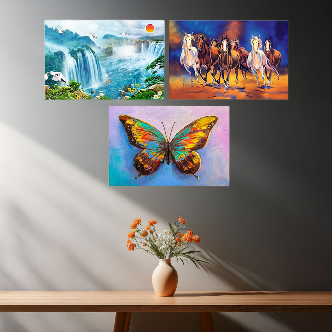 Paper Plane Design Vaastu Shastra Wall Poster | Set Of 3 | Size 12 x 18 Inch | D16