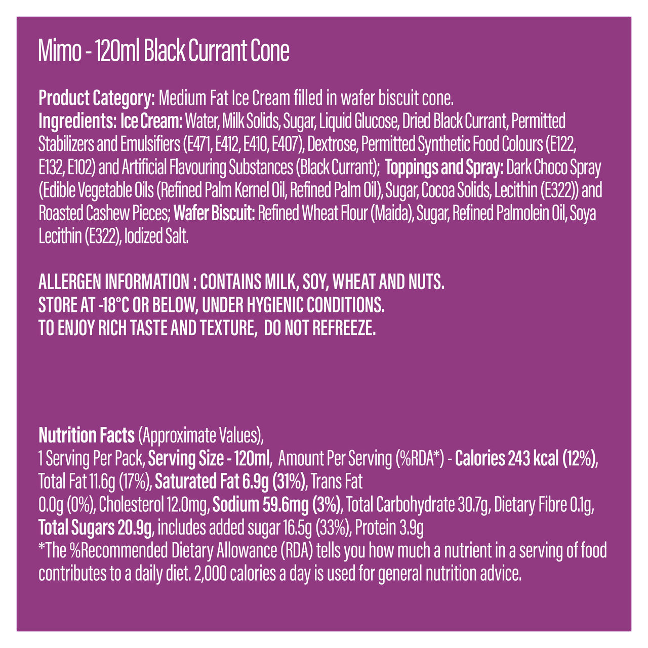 Mimo Crave Cone Black Currant