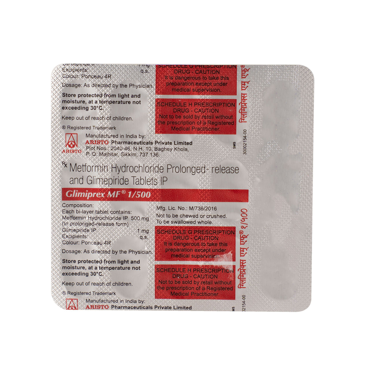 Glimiprex MF 1/500 Tablets PR