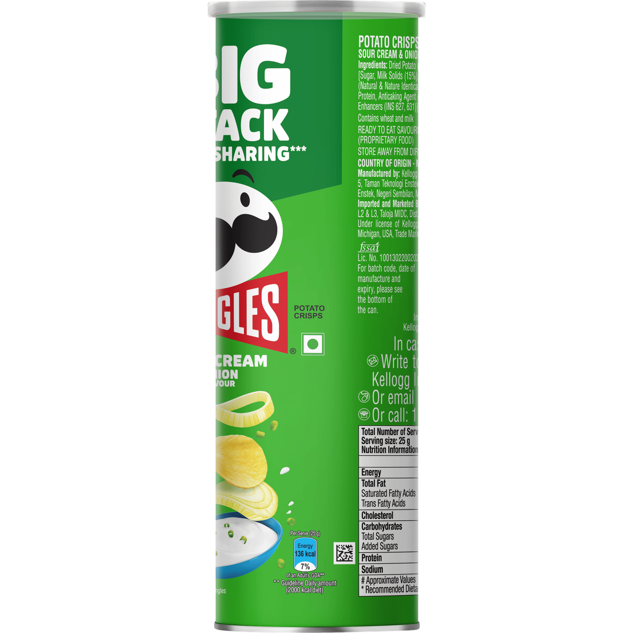 Monster Energy Drink(350ml) & Pringles Potato Crisps Sour Cream & Onion(134gms) Combo