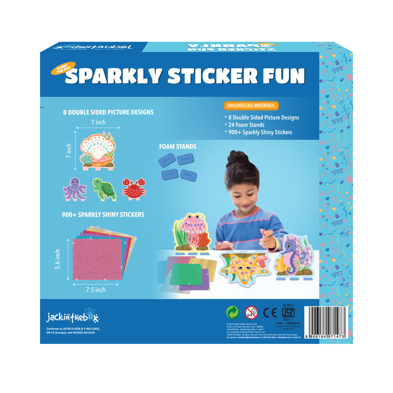 Jackinthebox Sparkly Sticker Fun - Under The Sea Art & Craft Kit