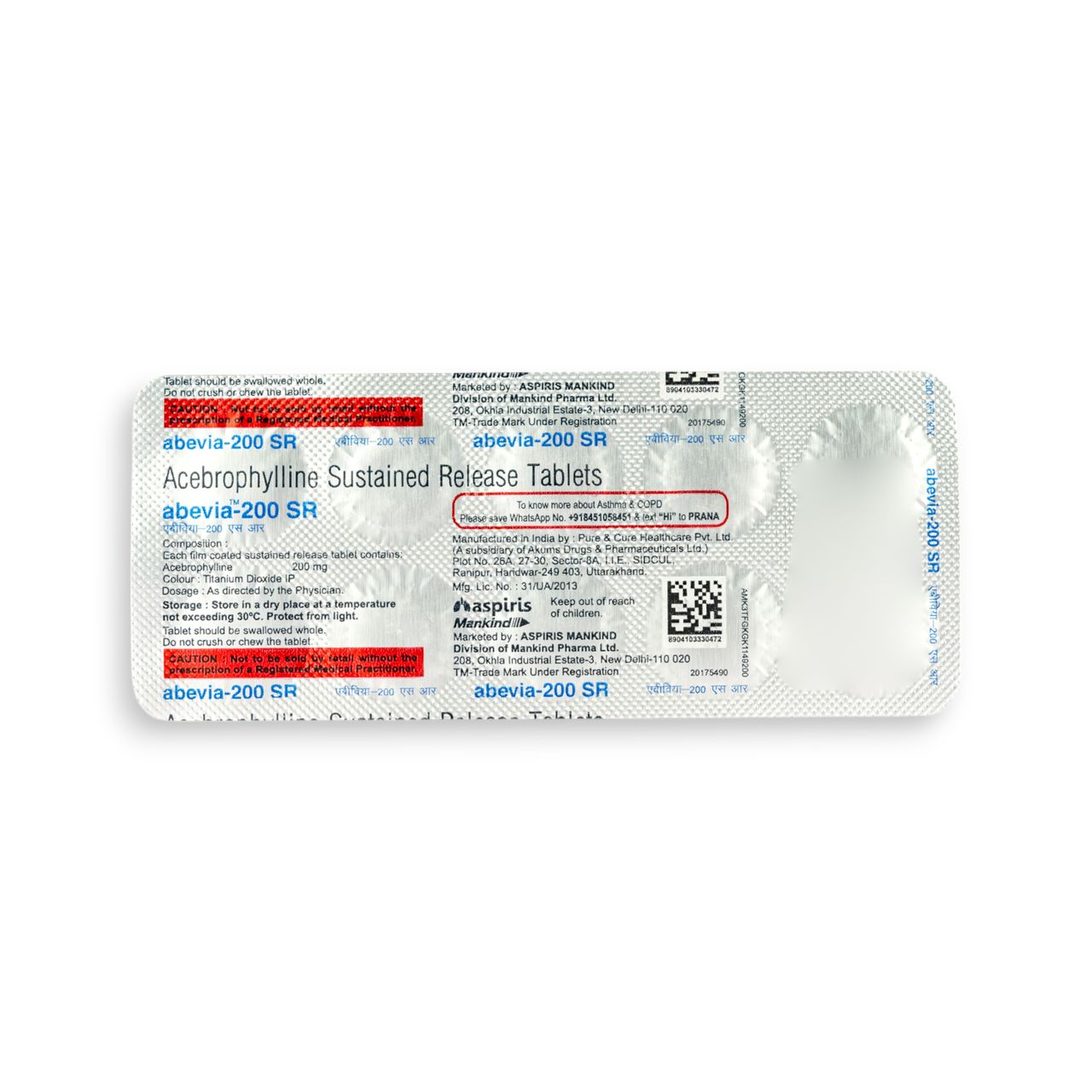 Abevia 200 SR Tablet
