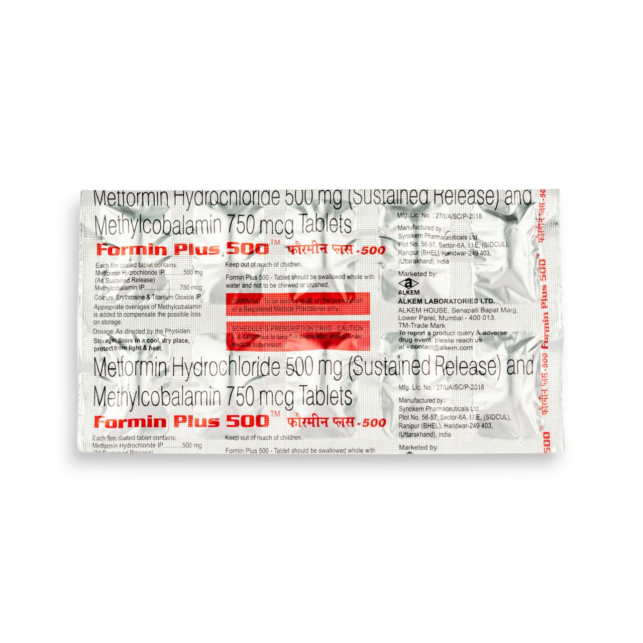 Formin Plus 500 Tablets SR