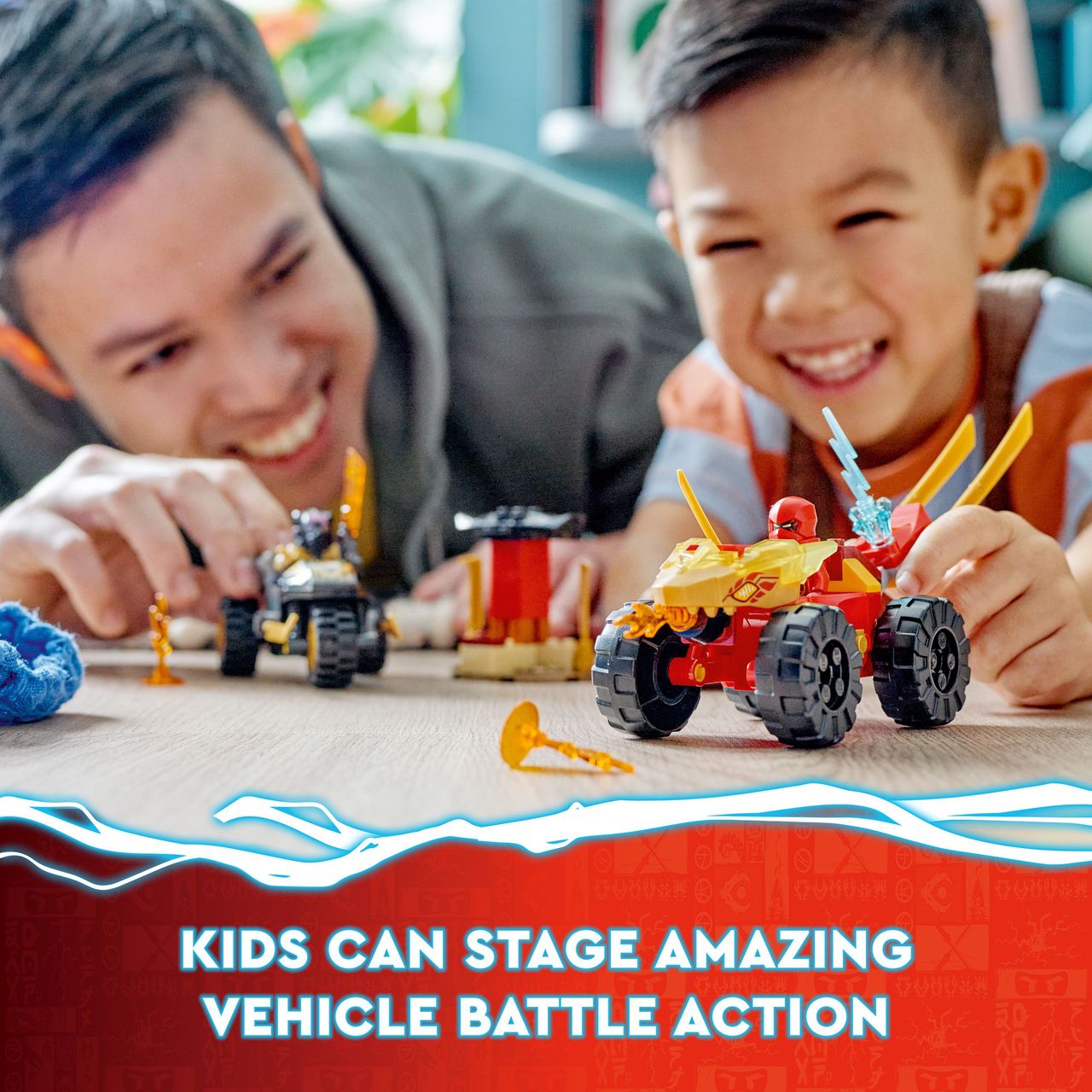 Lego Ninjago Kai & Ras's Car&Bike Battle Building Toy Set (103 Pieces)
