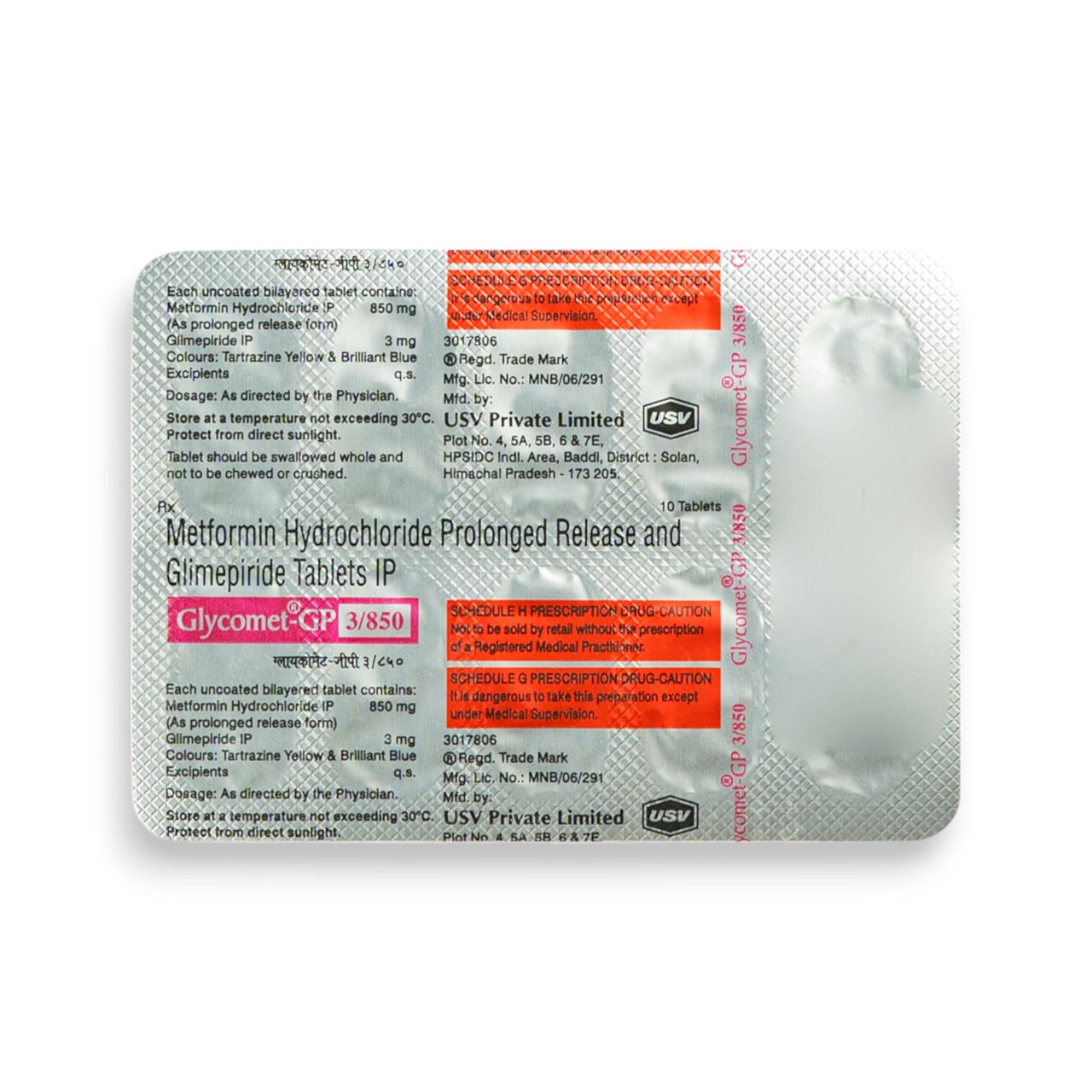 Glycomet-GP 3/850 Tablets PR
