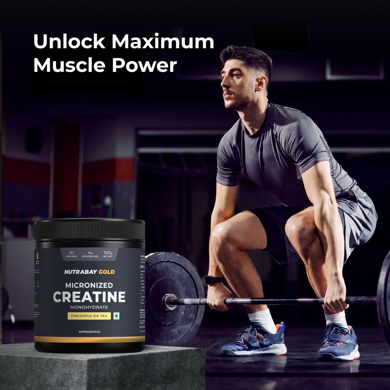 Nutrabay Gold Micronized Creatine Pineapple Ice Tea