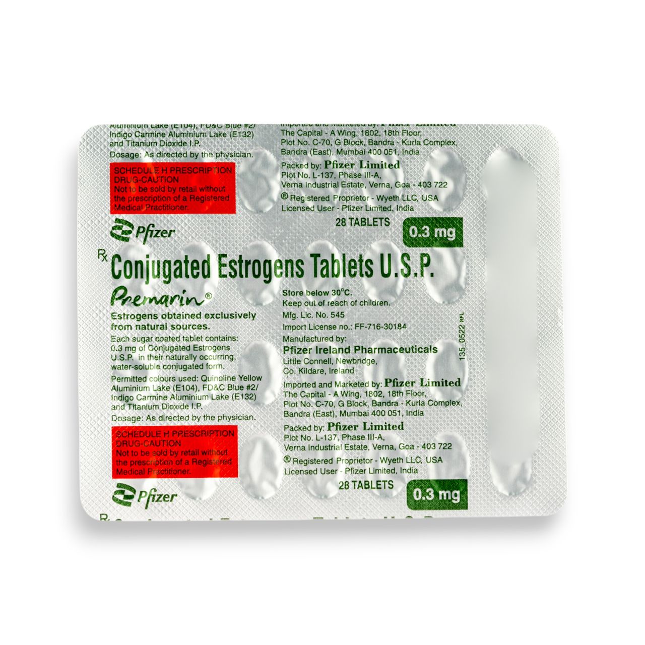 Premarin 0.3mg Tablets