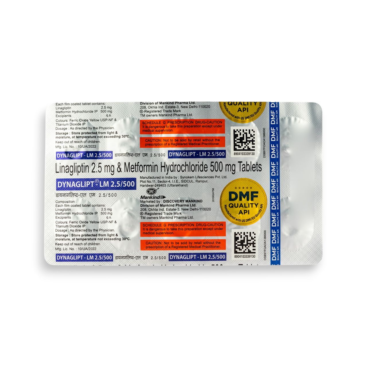 Dynaglipt LM 2.5/500mg Tablets