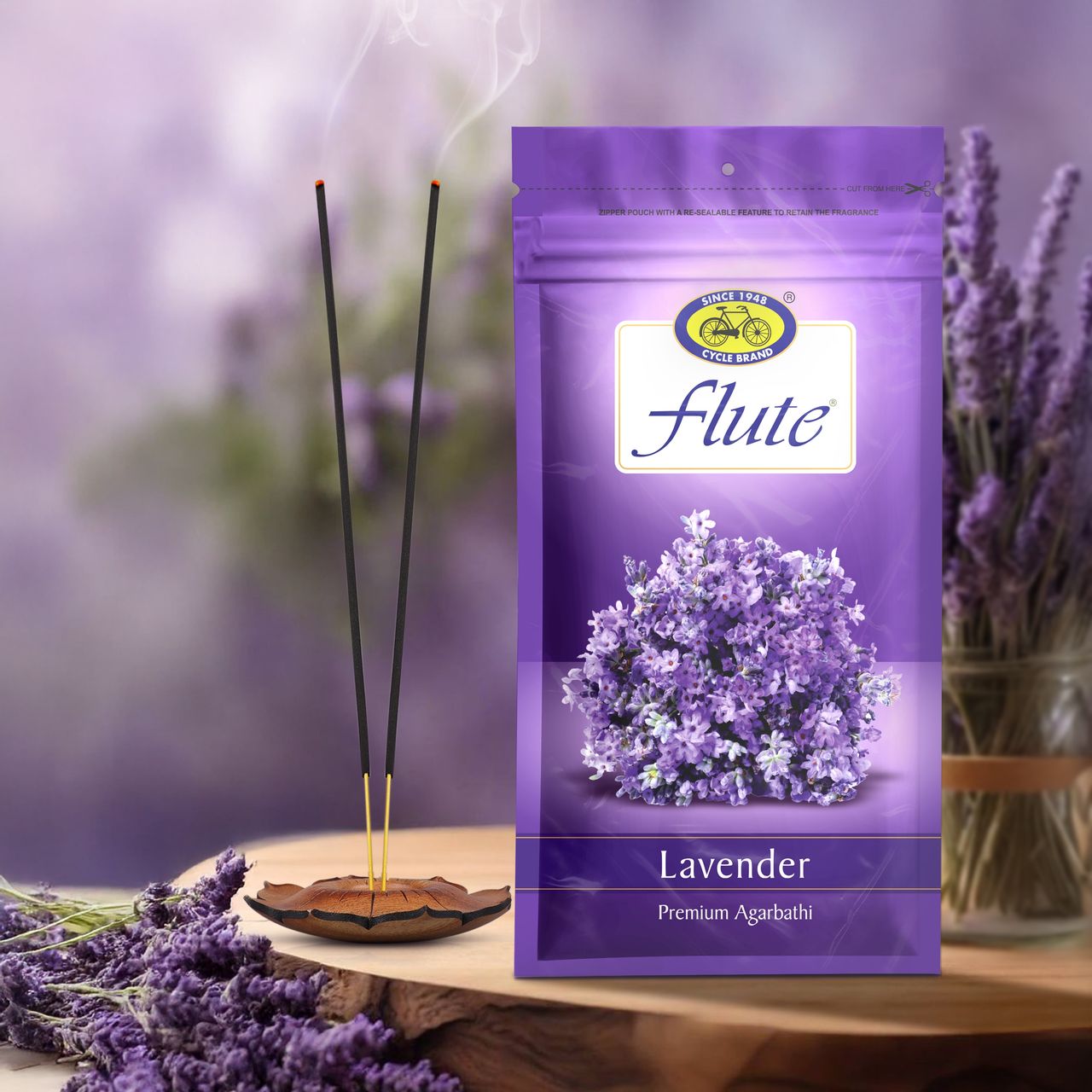 Cycle Pure Flute Agarbatti Lavender Fragrance