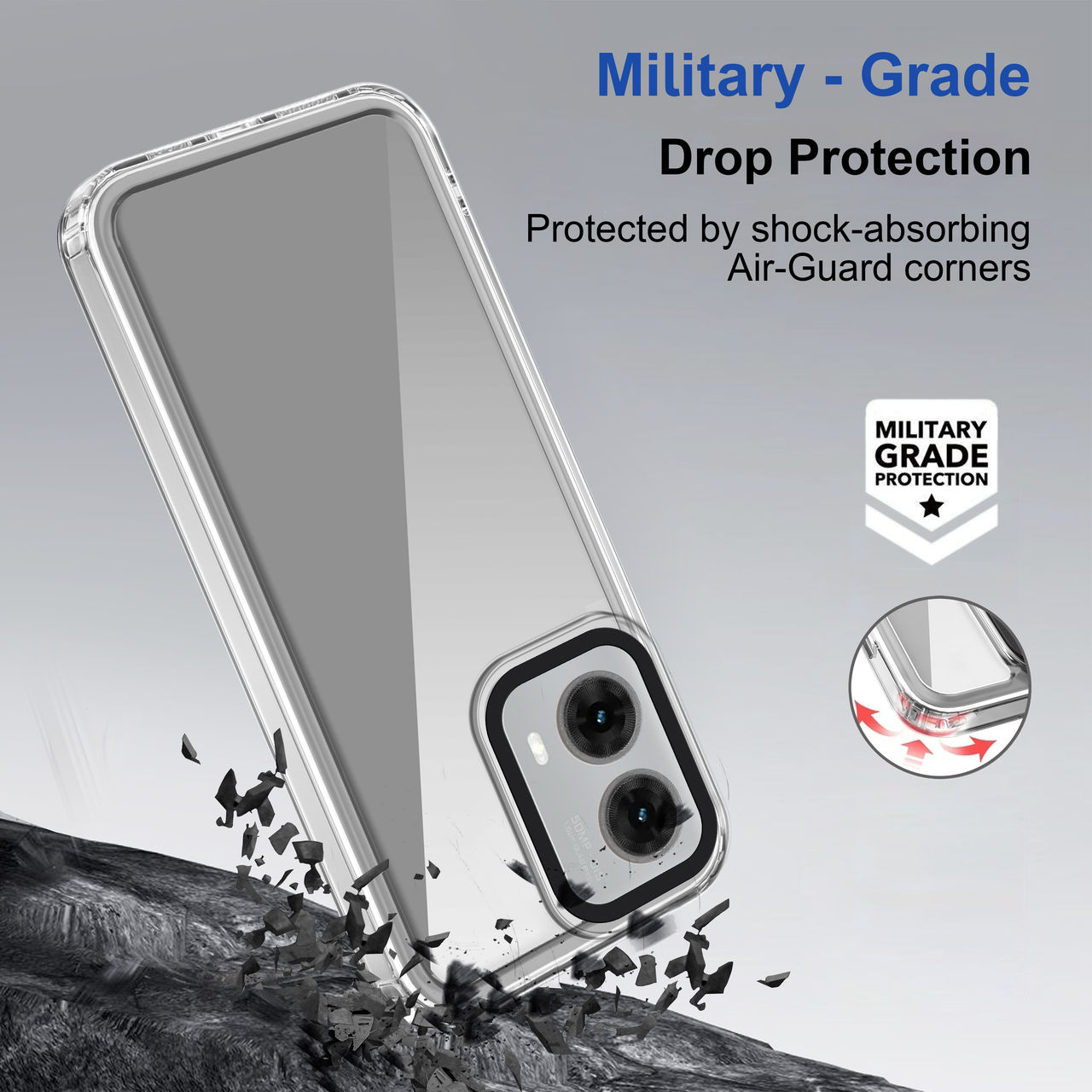 Zapcase Back Cover for Motorola G85 5G | Space-Clear
