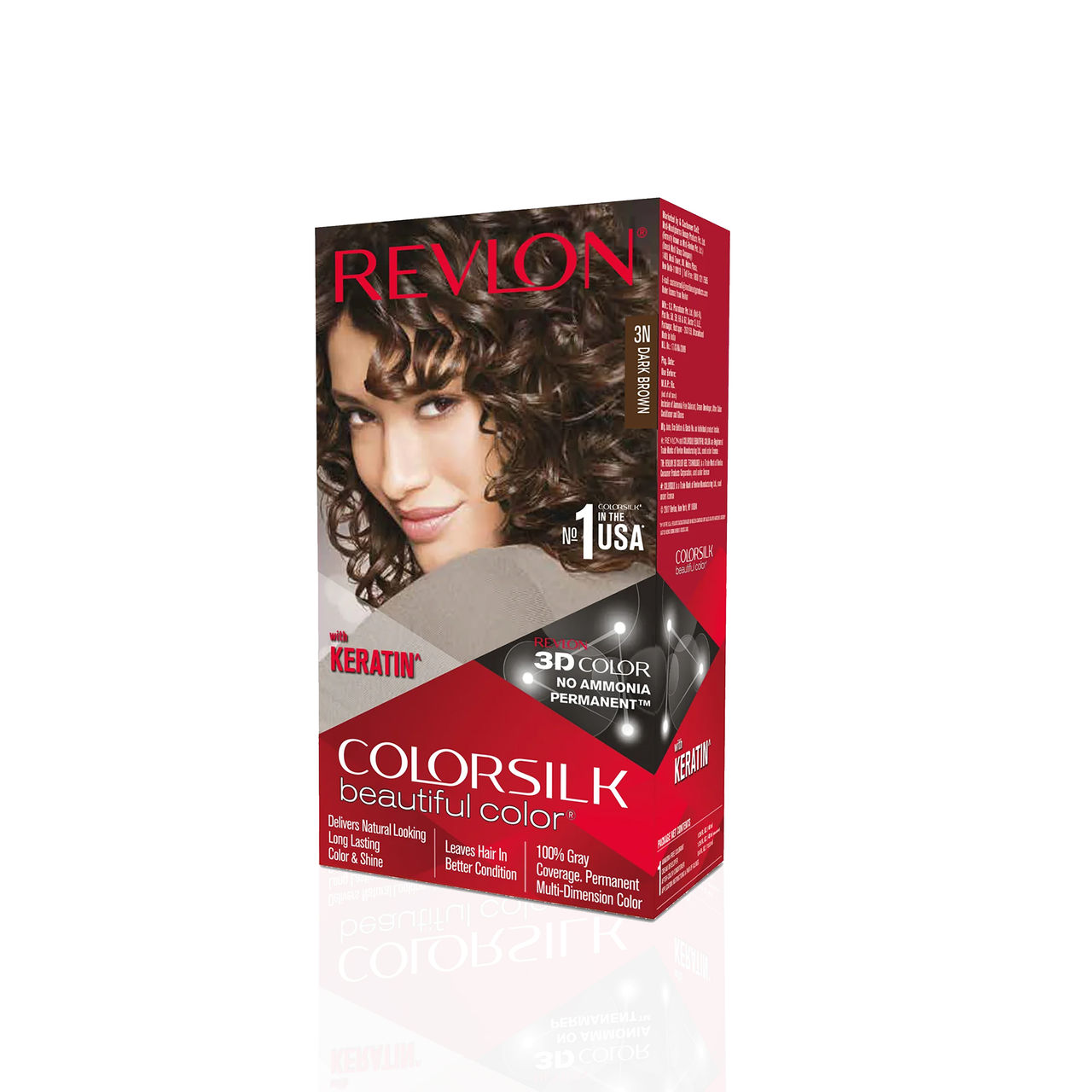 Revlon Color Silk Hair Color With Keratin 3N Dark Brown