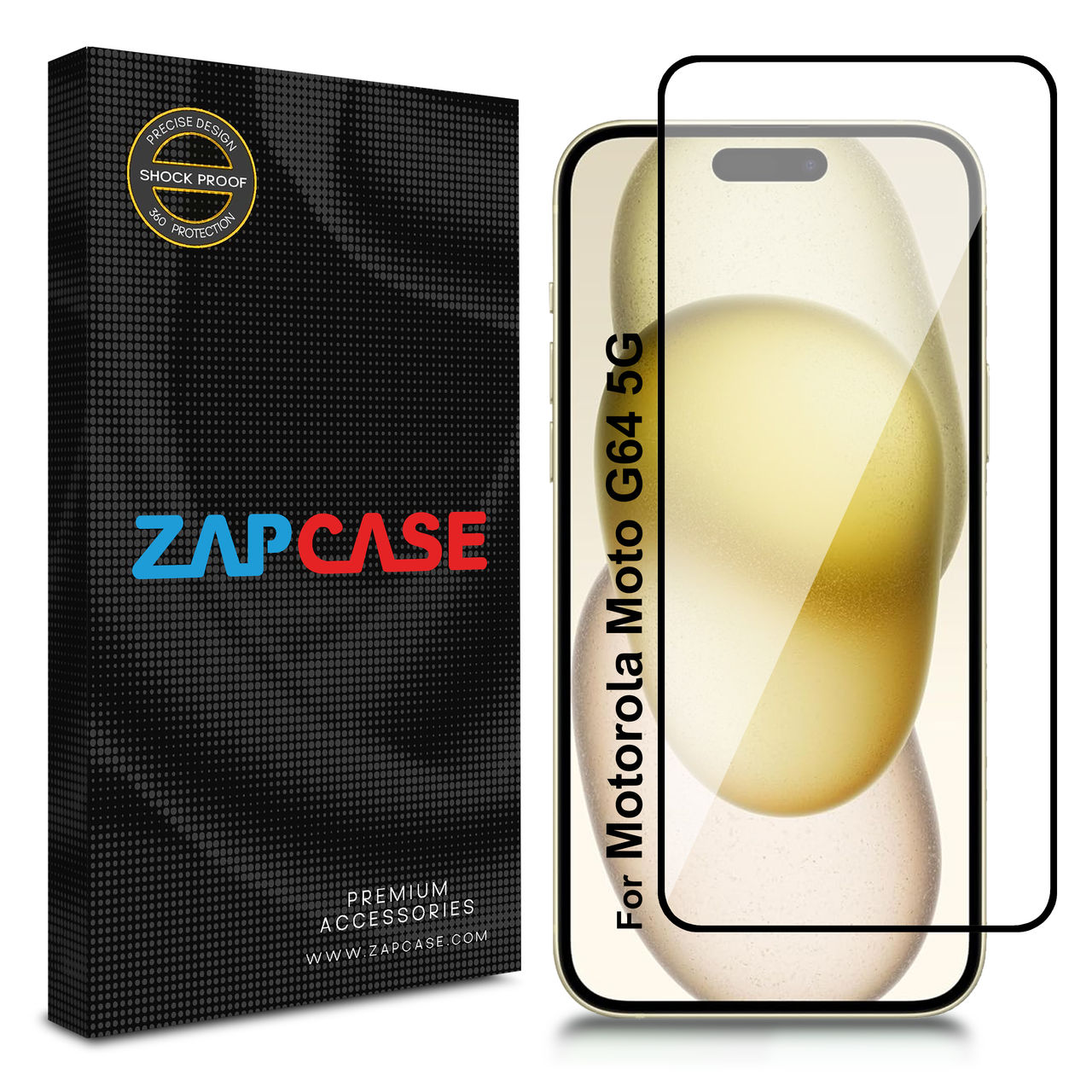 Zapcase Edge To Edge Tempered Glass for Motorola Moto G64 5G | Clear