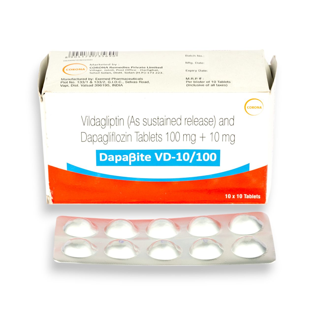 Dapabite VD-10/100 Tablets SR