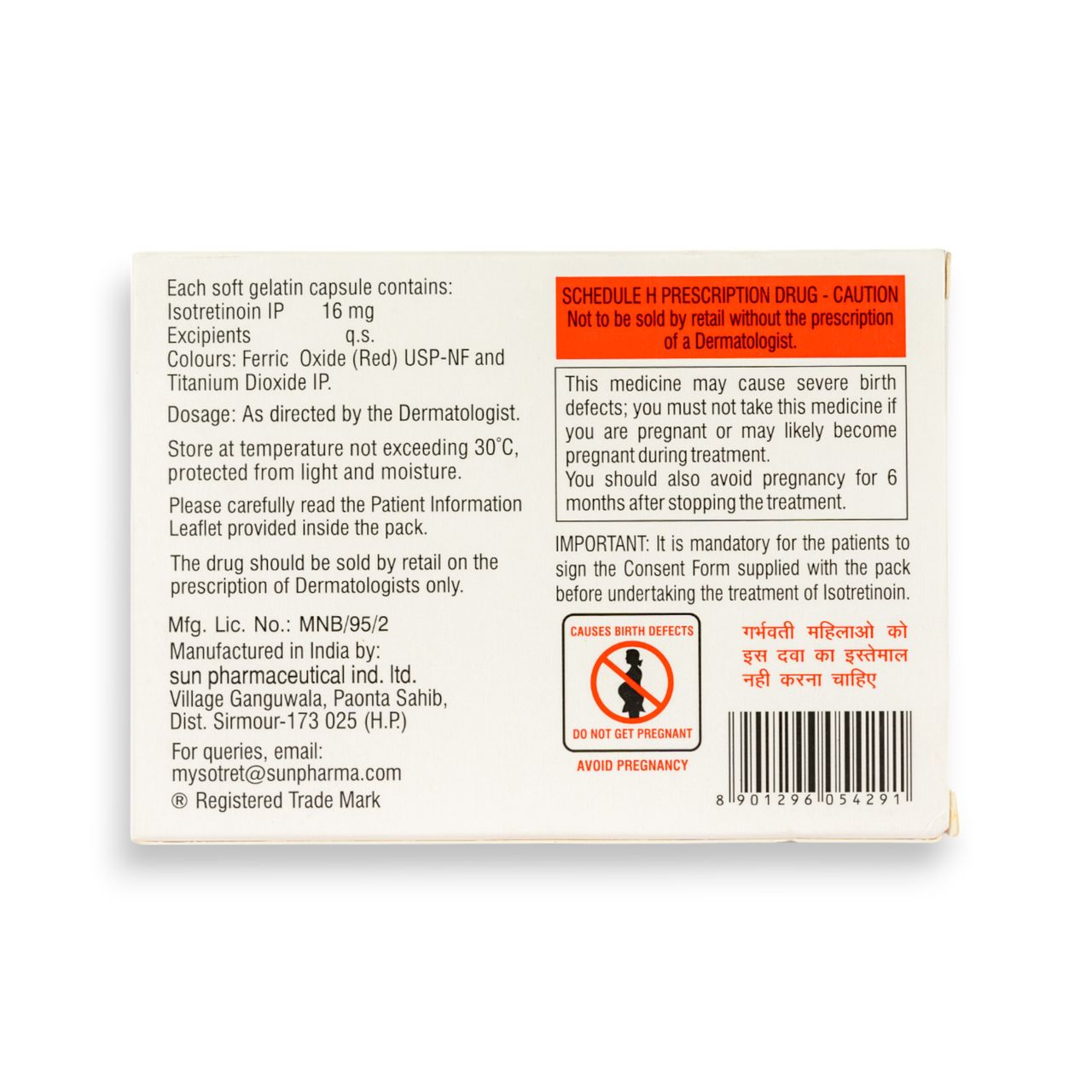 Sotret NF 16mg Capsules