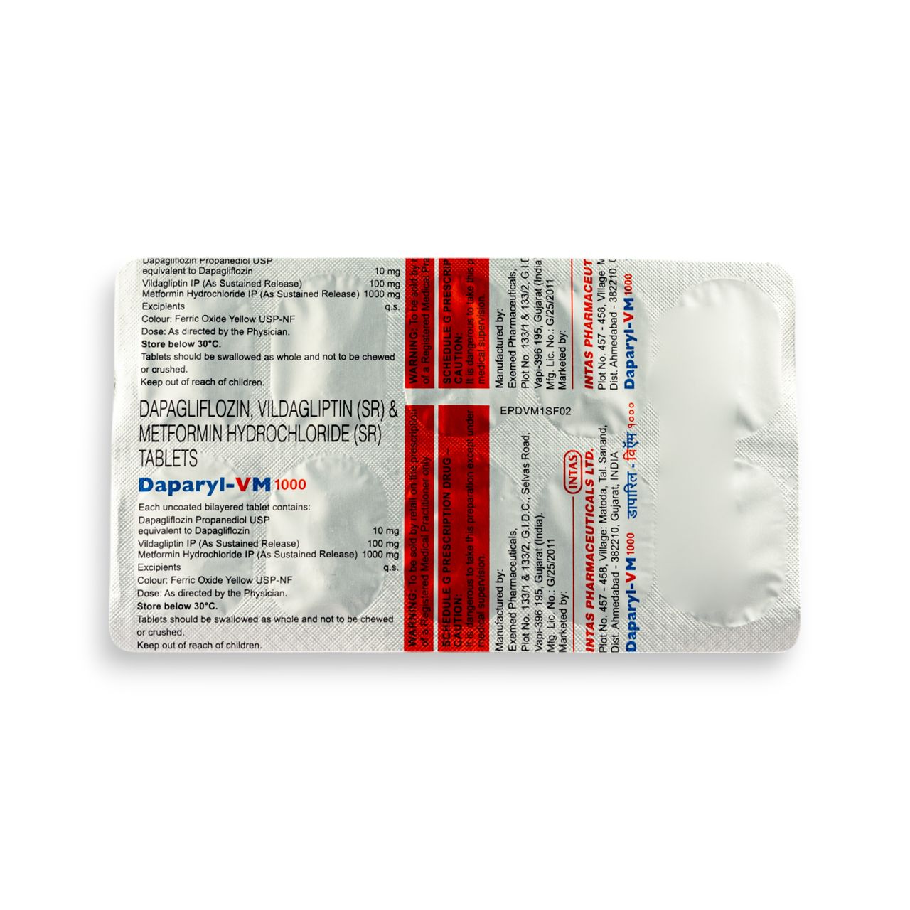Daparyl-VM 1000 Tablets SR