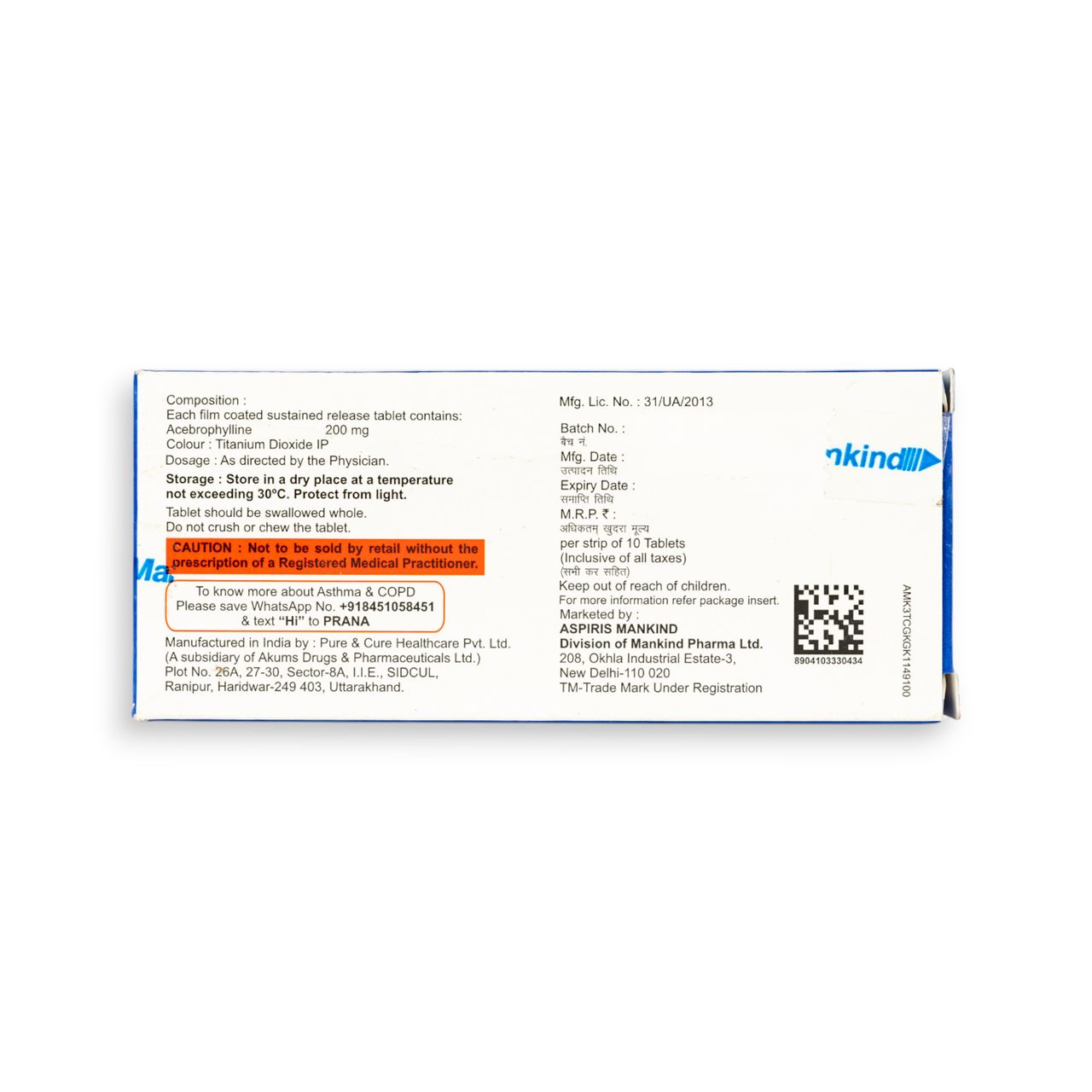 Abevia 200 SR Tablet