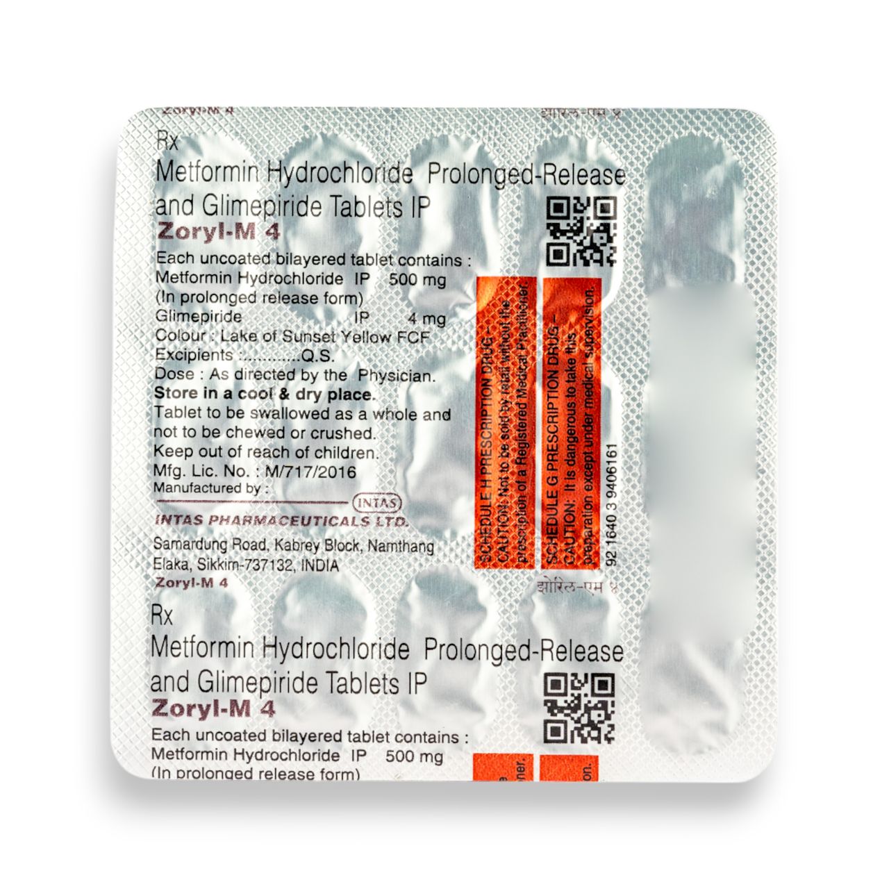 Zoryl M4 Tablets PR