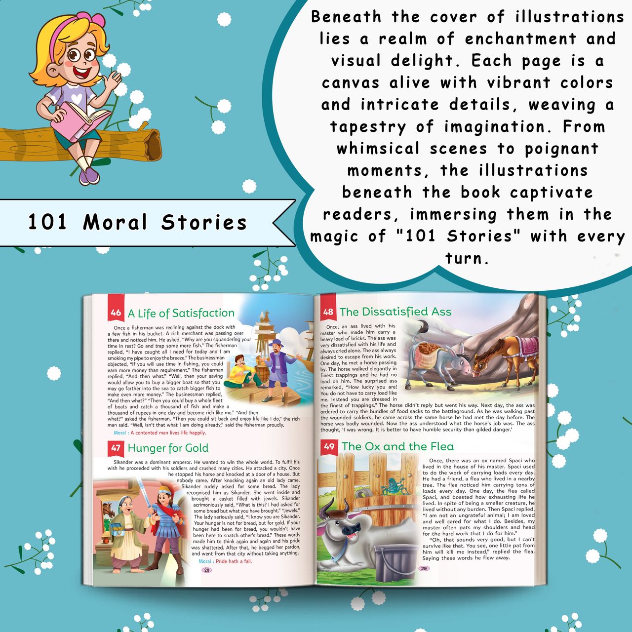 101 Moral Stories | Ages 3-12 | Paperback - Early Reader Storybook | Educational Story for Kids