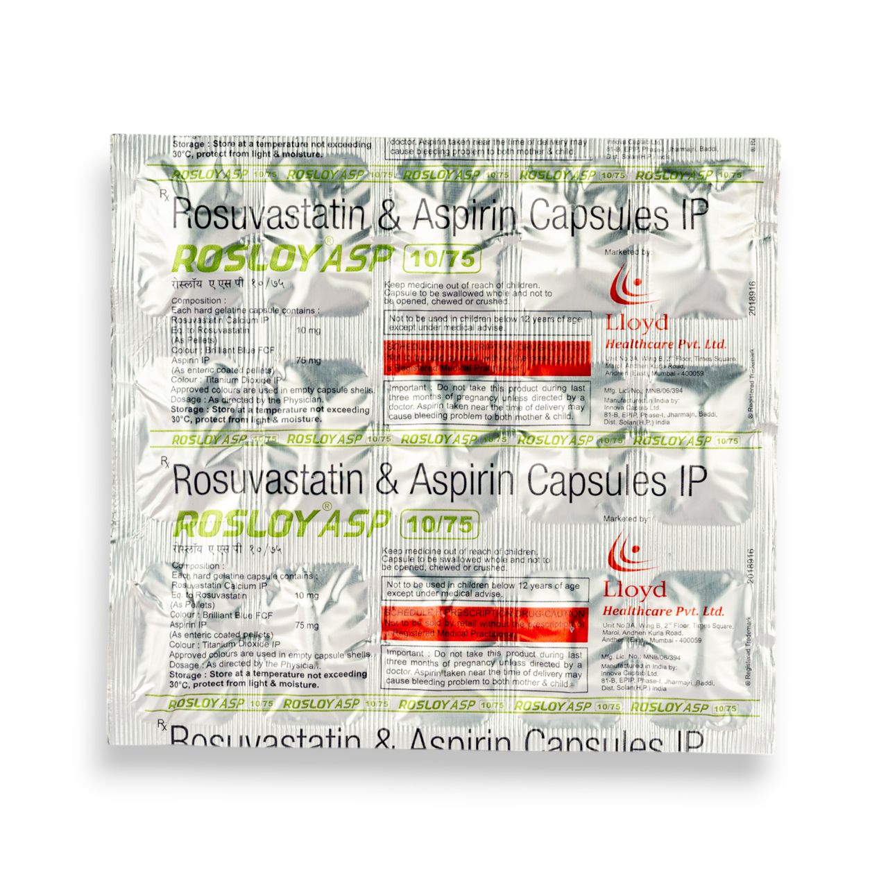 Rosloy ASP 10/75 Capsules