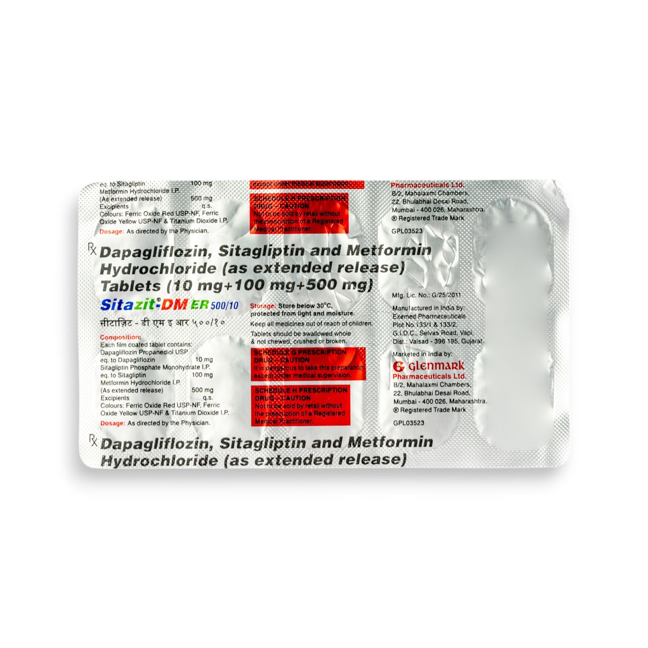 Sitazit DM ER 500/10 Tablets