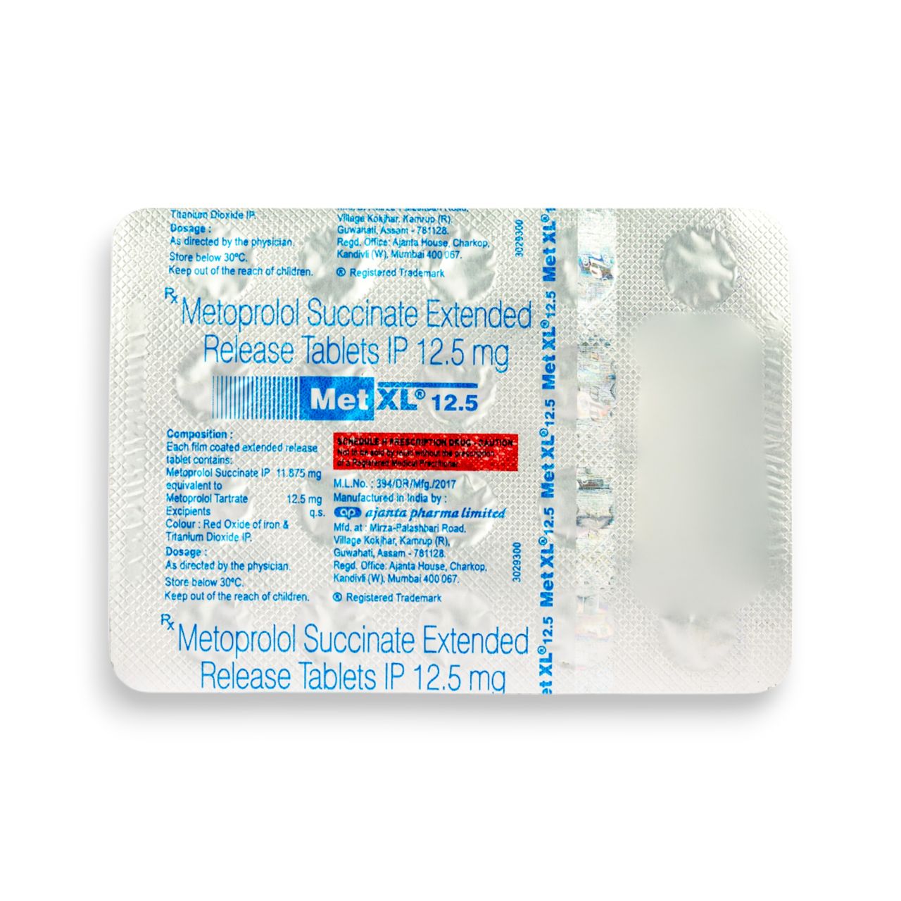 Met XL 12.5 Tablets ER