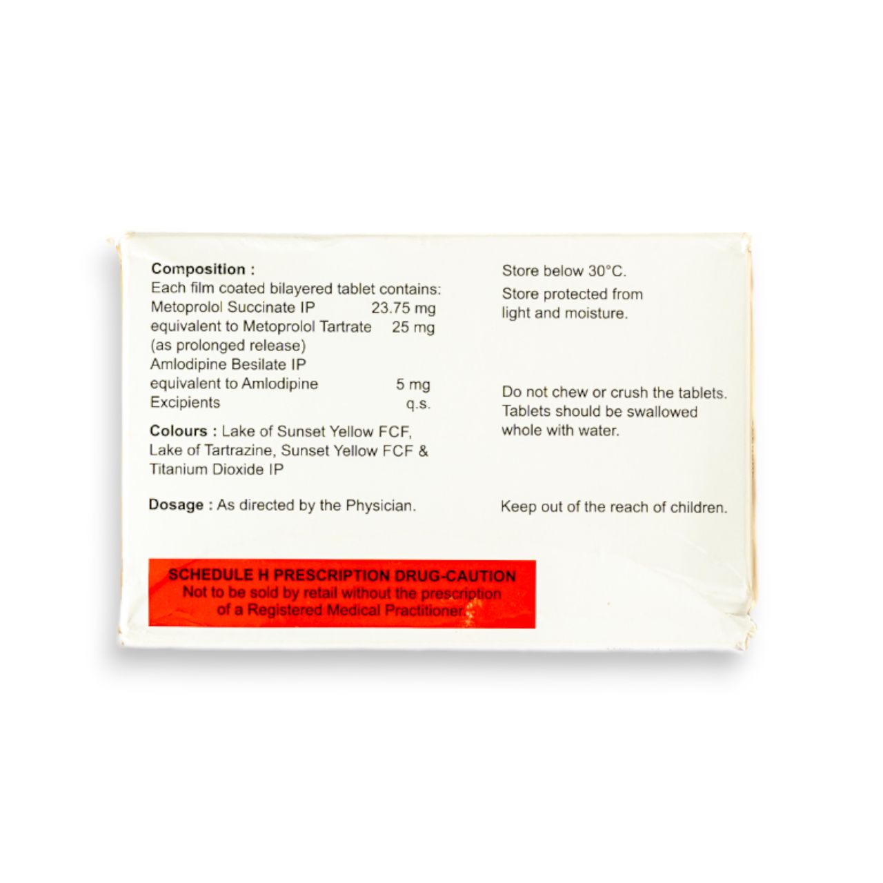 Met XL AM 25/5 Tablets PR