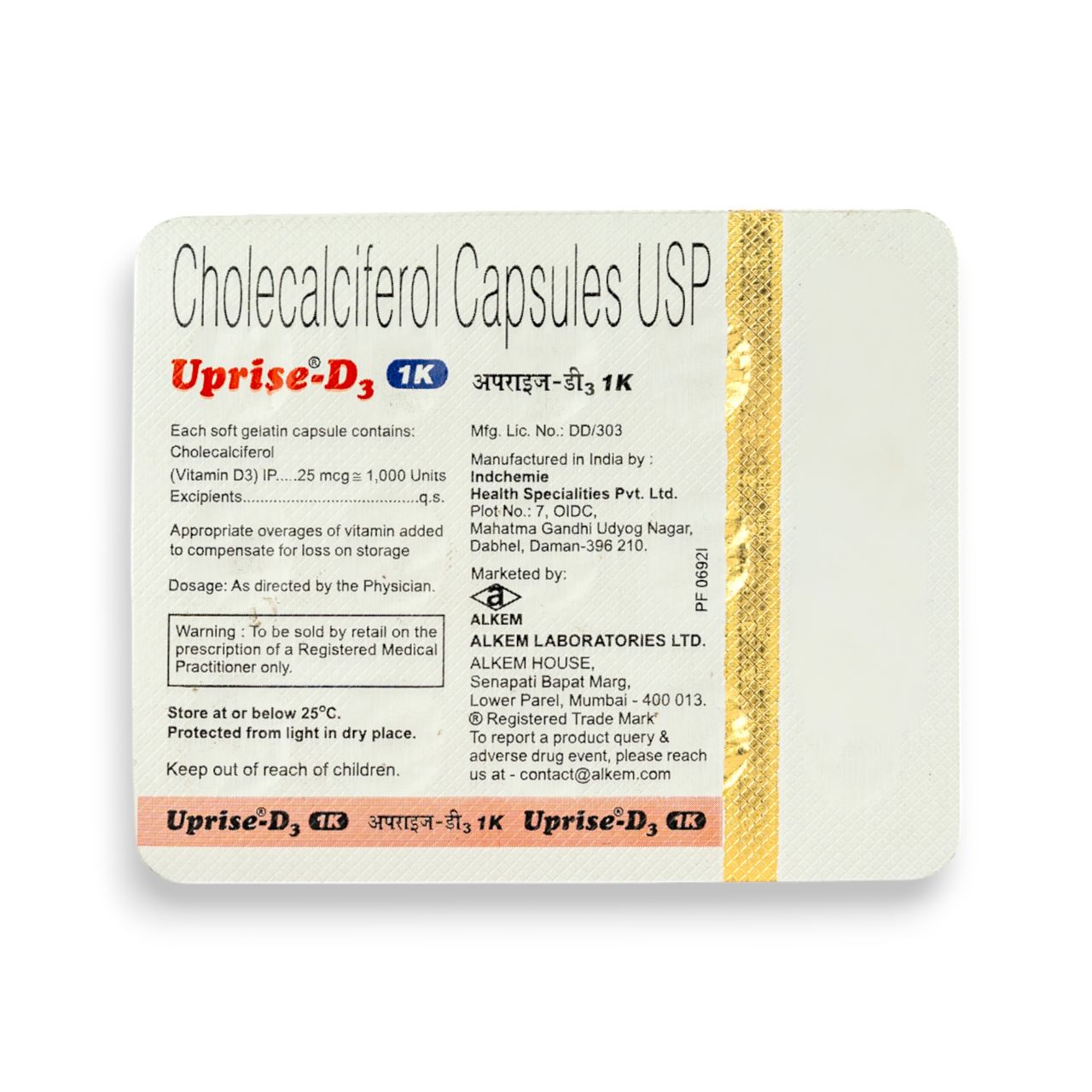 Uprise D3 1k Capsules