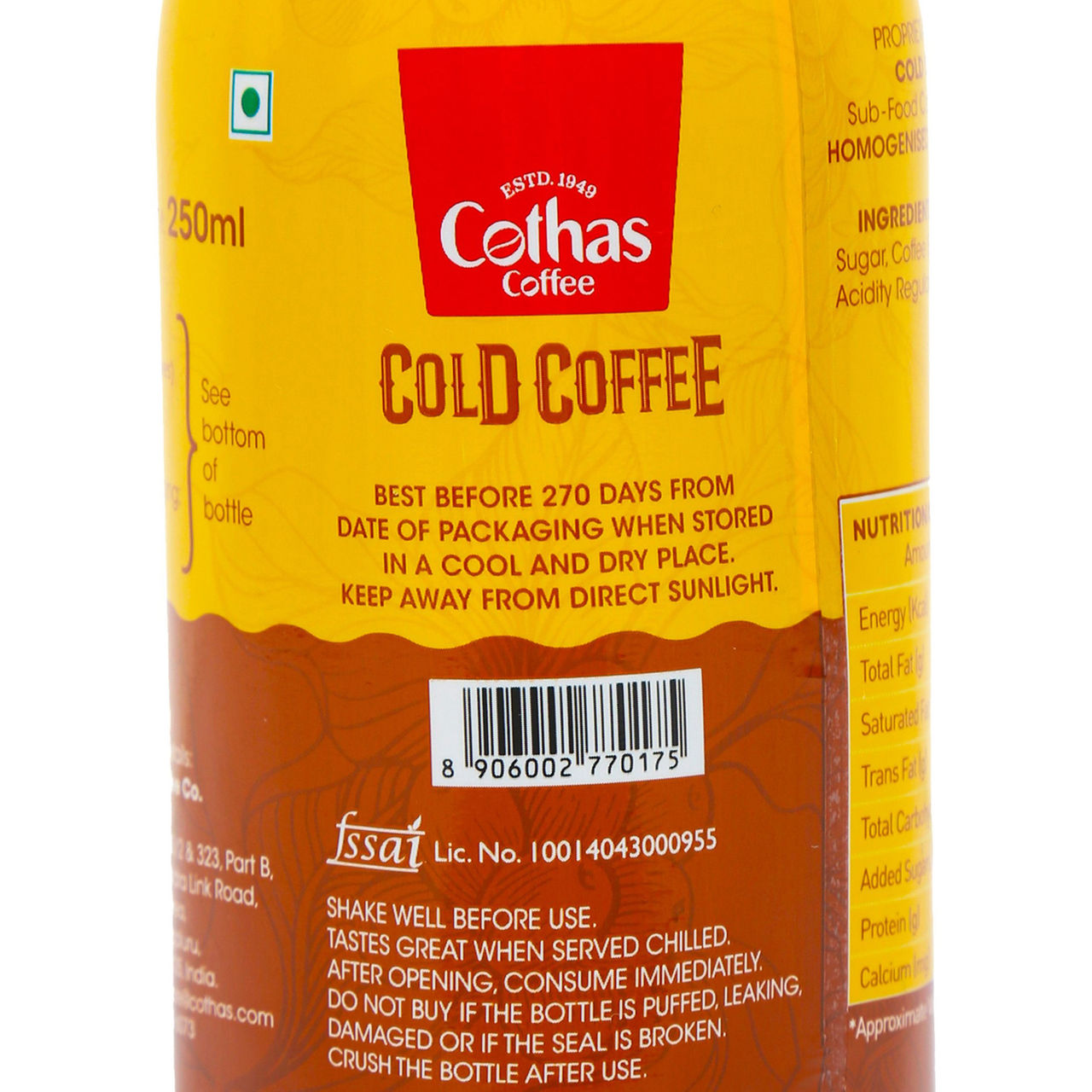Cothas Cold Coffee - Classic 250 ml Combo