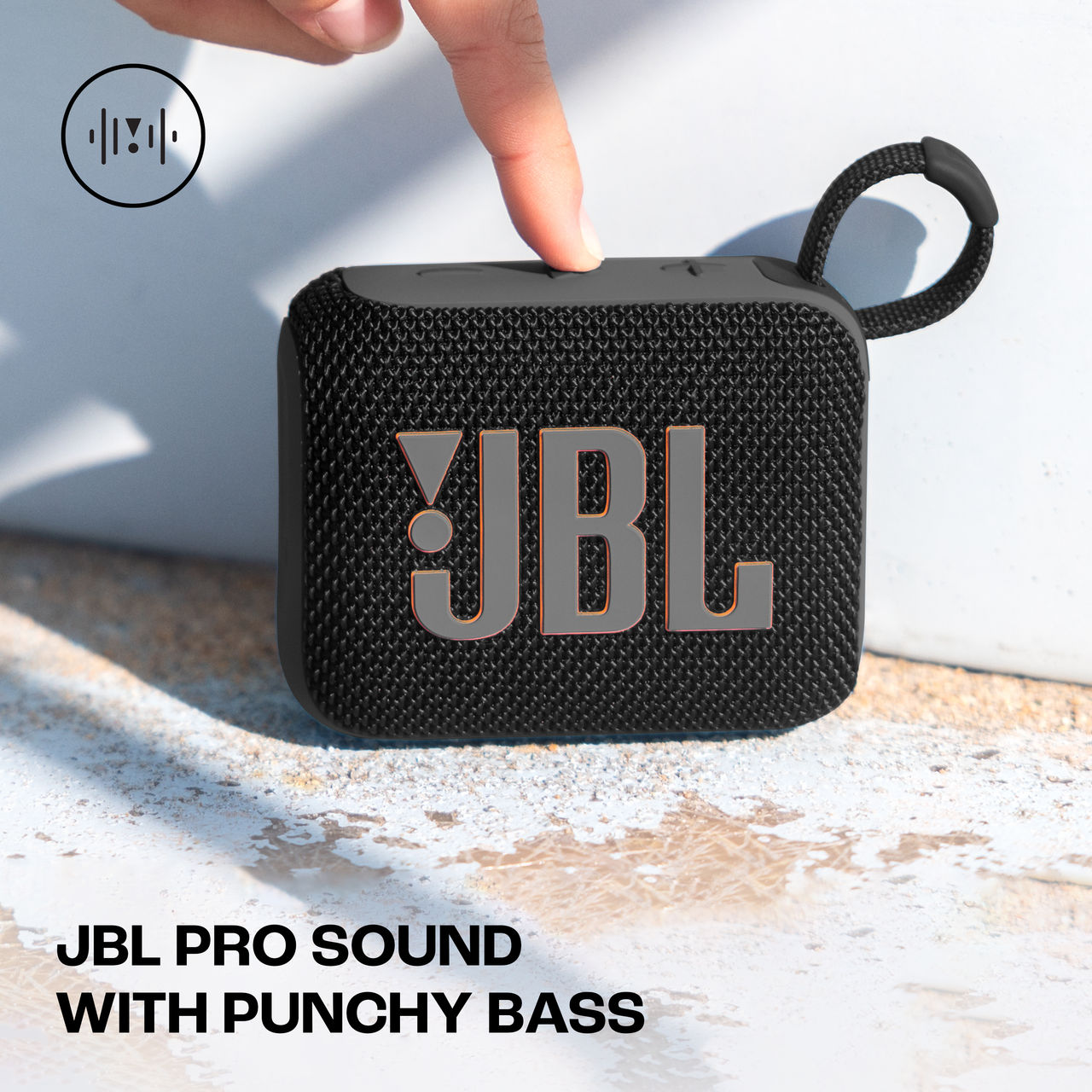 JBL Go 4, Wireless Ultra Portable Bluetooth Speaker (Without Mic, Black)