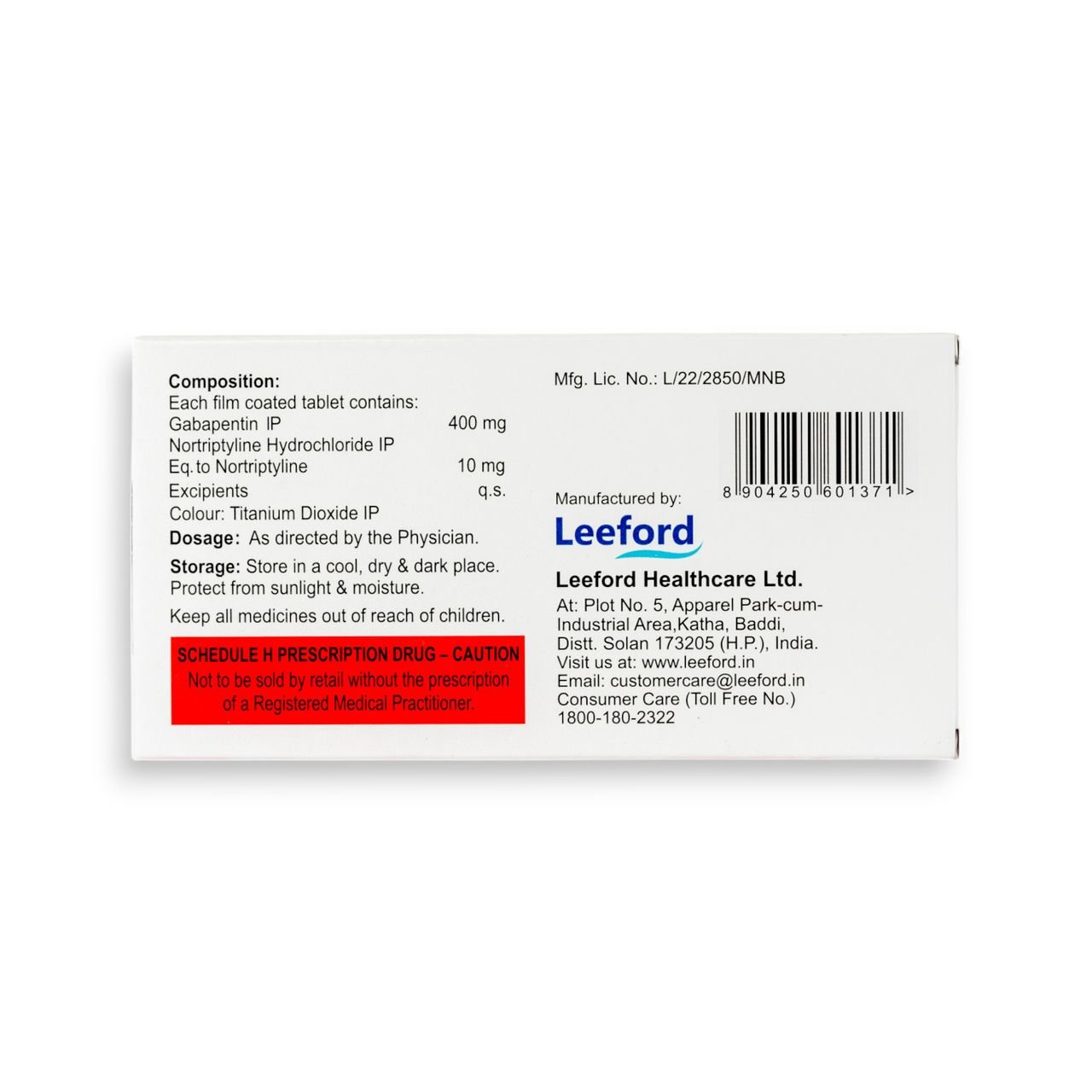 Gabanyl-NT 400 Tablets