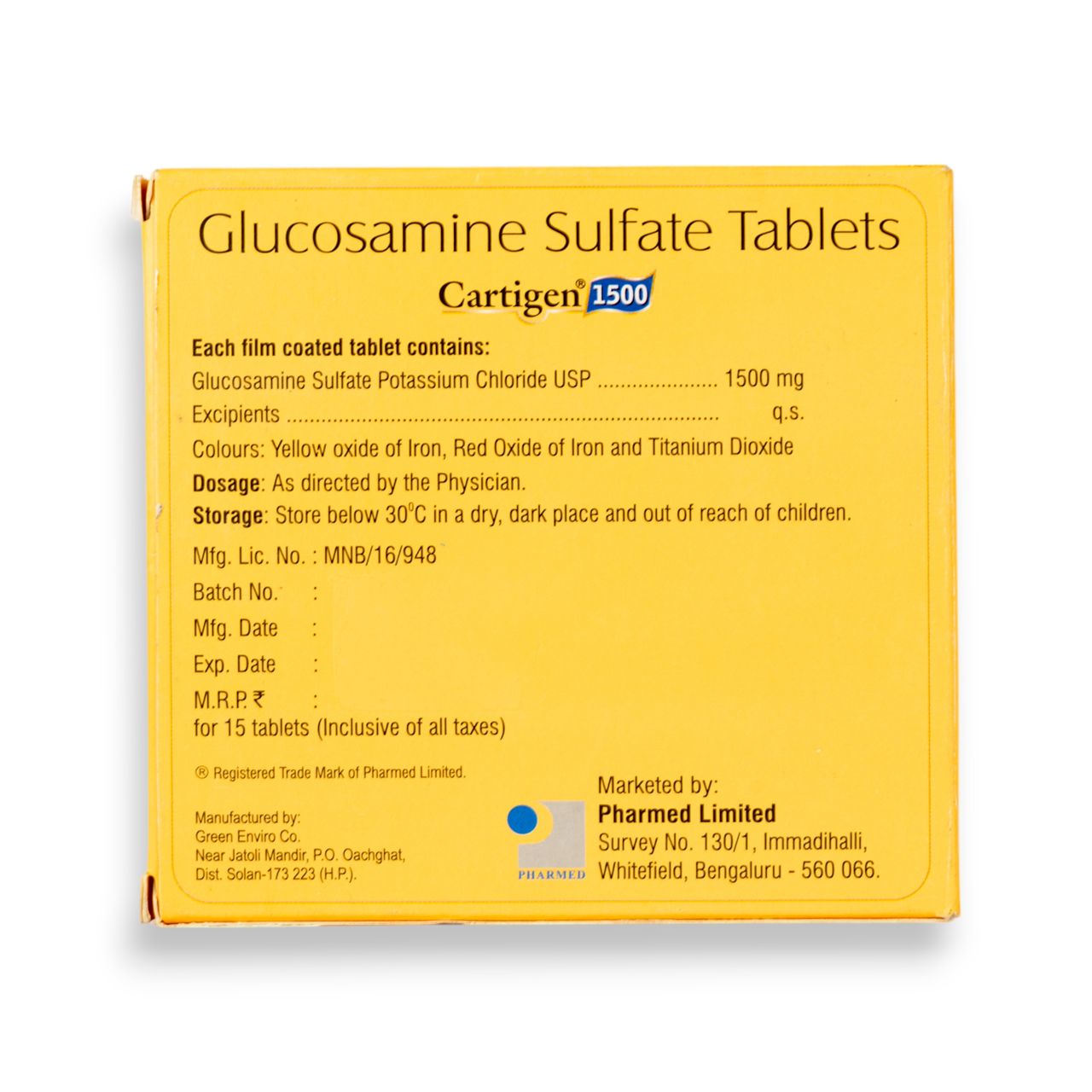 Cartigen 1500 Tablets