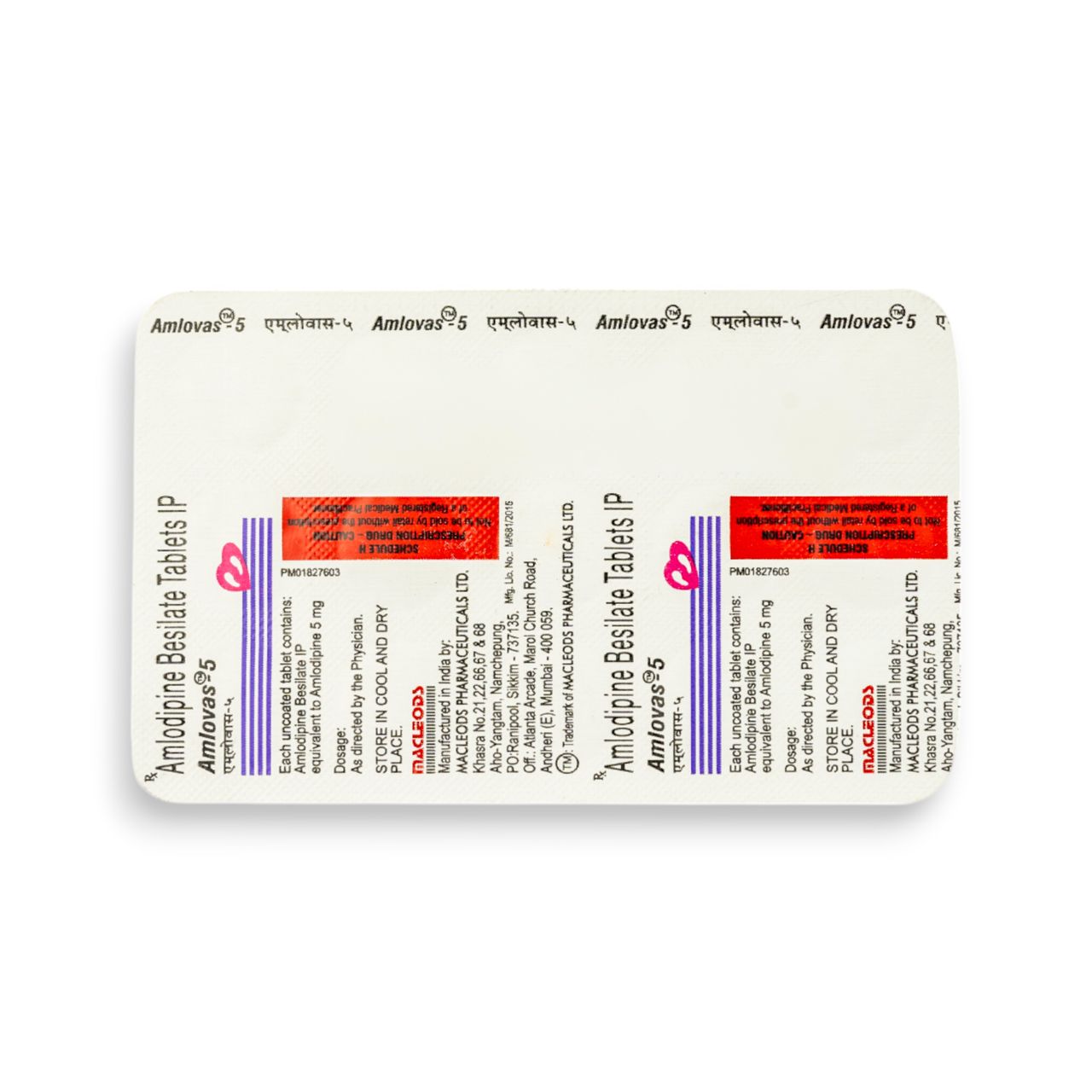 Amlovas 5 Tablet