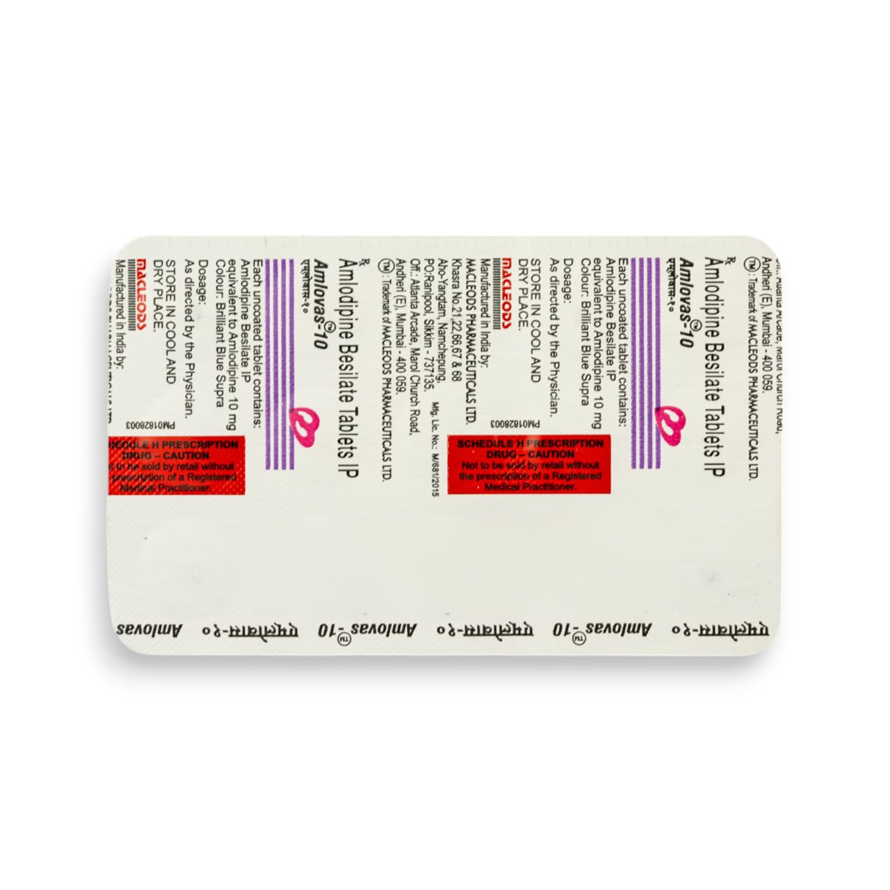 Amlovas- 10 Tablets